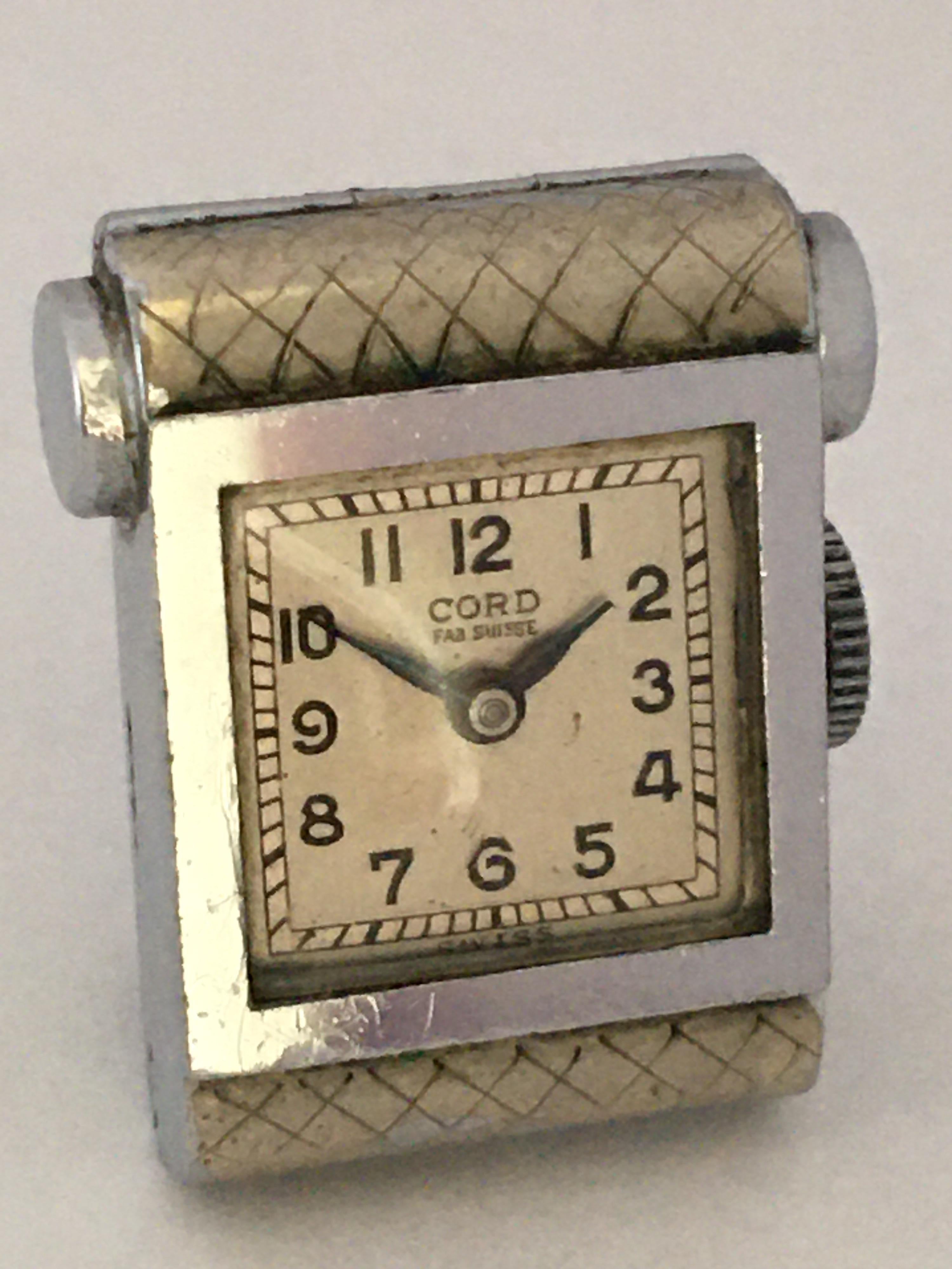 Rare Vintage Brooch / Cufflinks Mechanical Watch For Sale 9