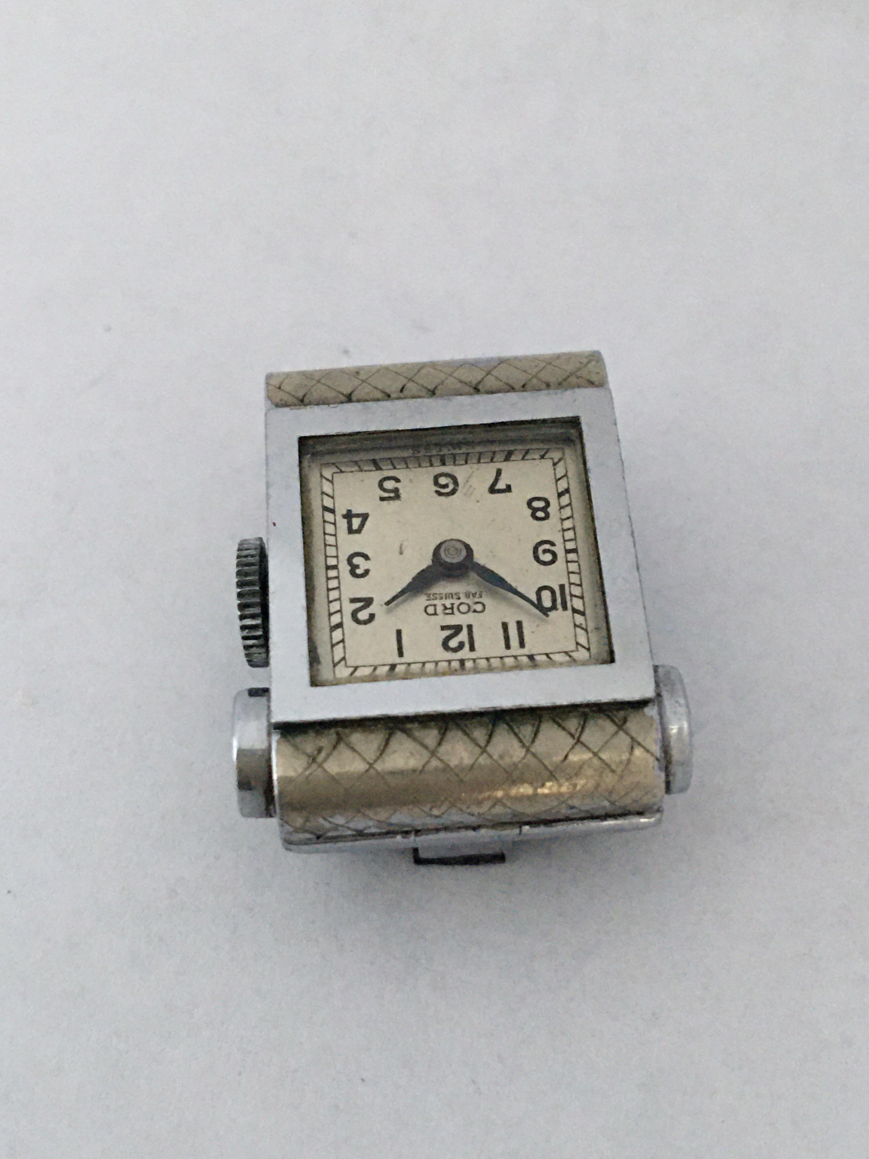 Rare Vintage Brooch / Cufflinks Mechanical Watch For Sale 1