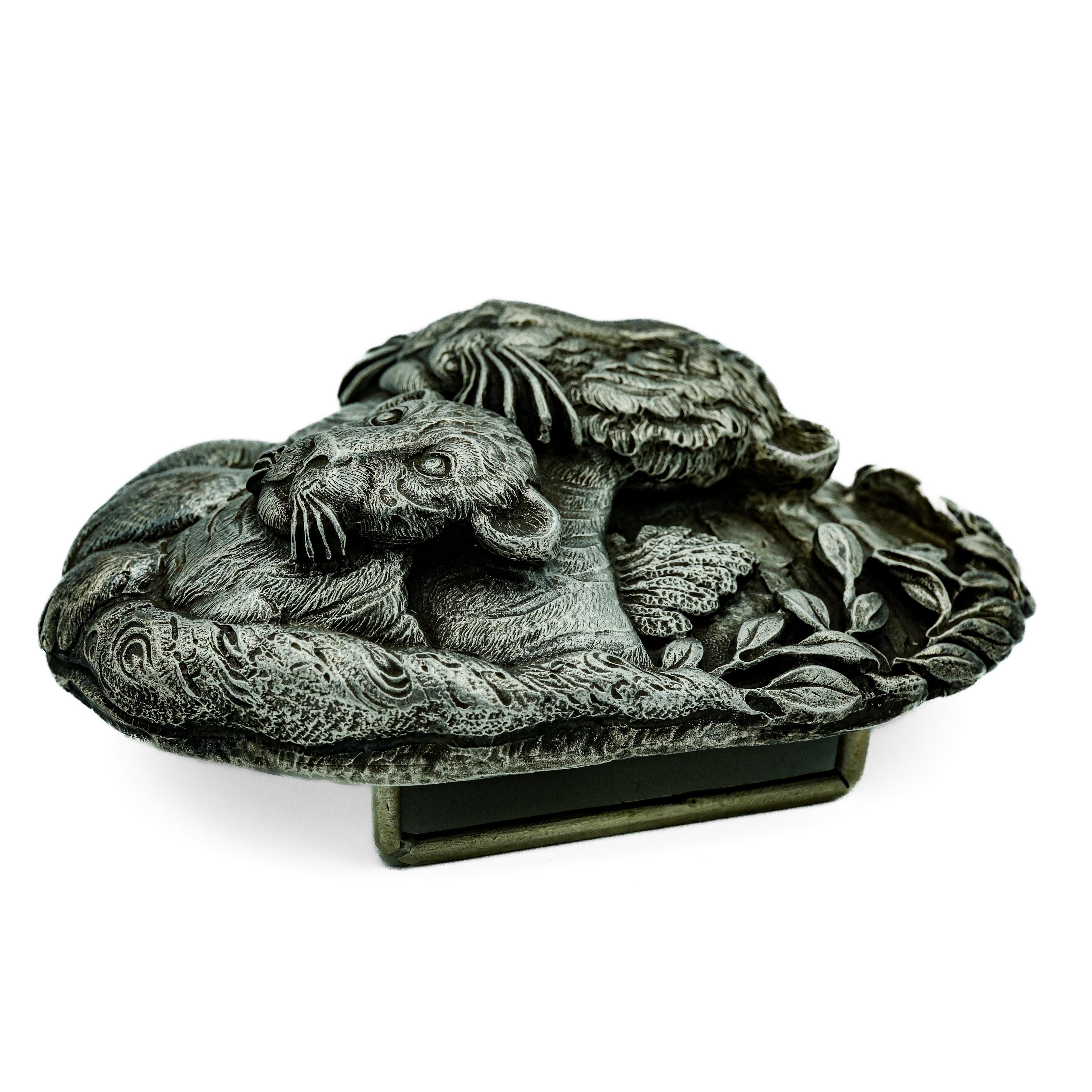 Rare Vintage Buccellati Italian Sterling Silver Lion Belt Buckle 1
