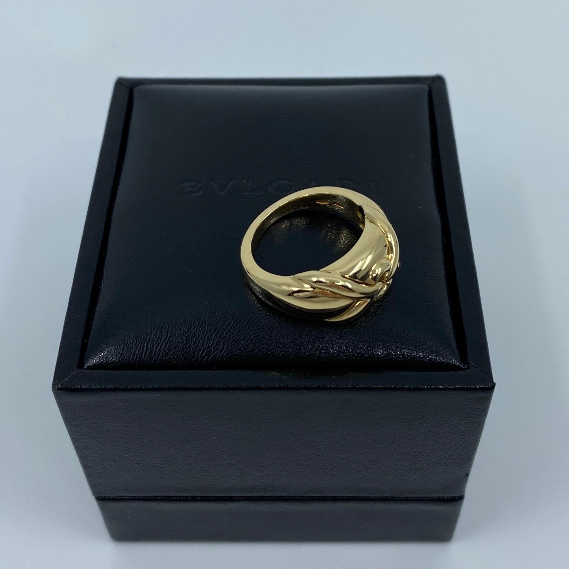 Seltener Vintage Bulgari Bvlgari 18 Karat Gelbgold Bold Designer Mode Ring 6