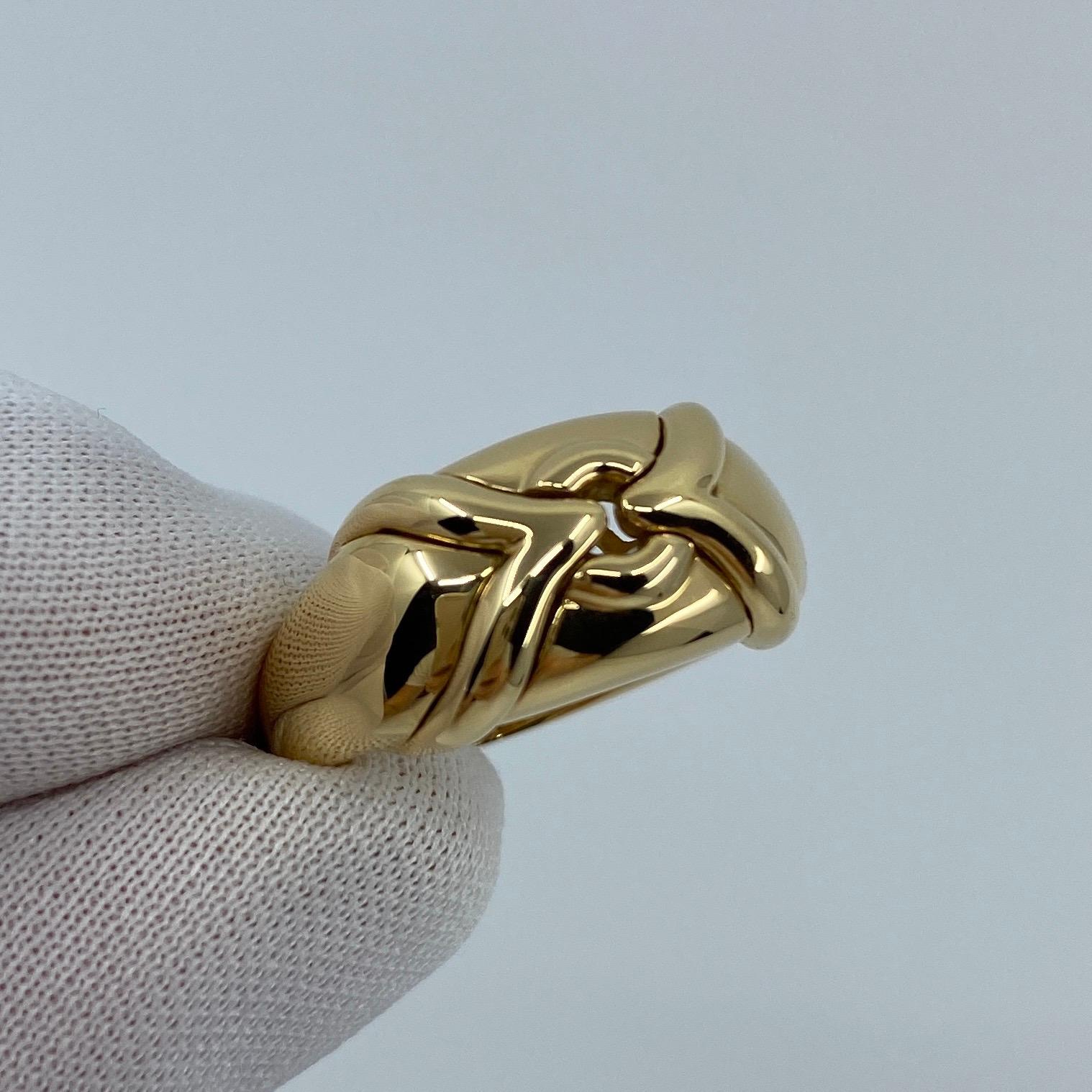 Seltener Vintage Bulgari Bvlgari 18 Karat Gelbgold Bold Designer Mode Ring im Zustand „Hervorragend“ in Birmingham, GB