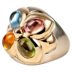 Rare vintage BULGARI ring with colored gemstones