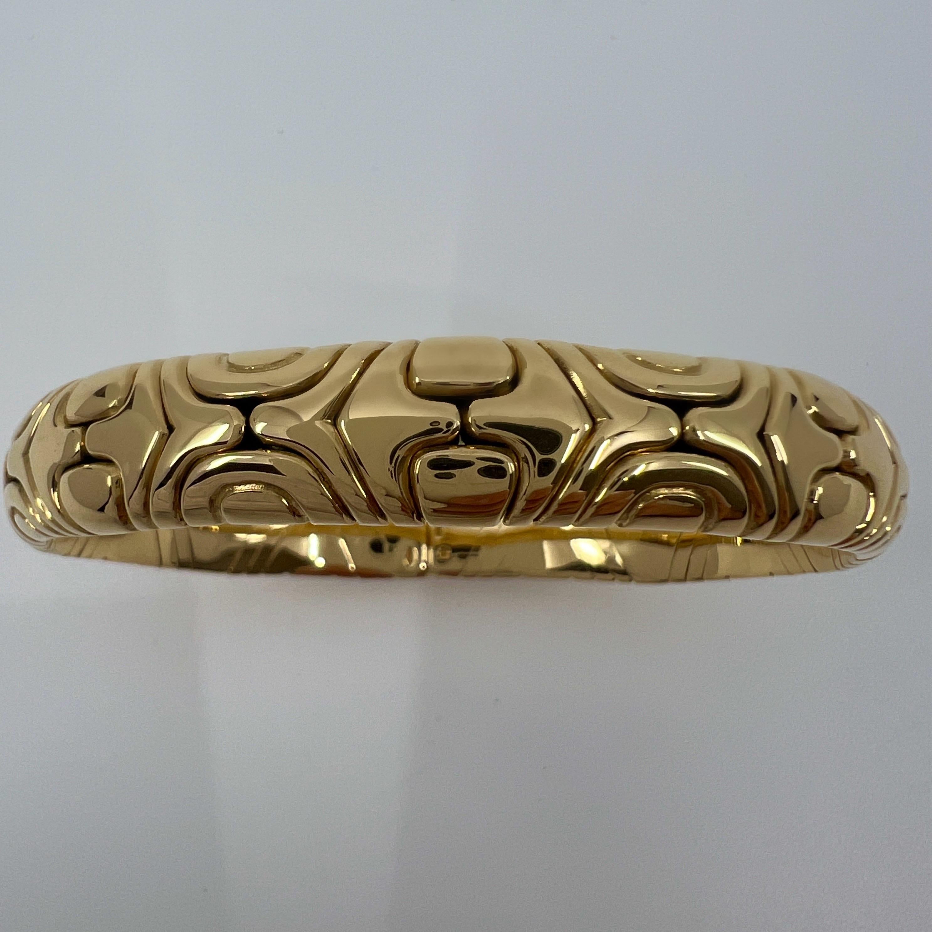 Rare Vintage Bvlgari Alveare Parentesi Manschette Armreif Armband 18k Gelbgold 6