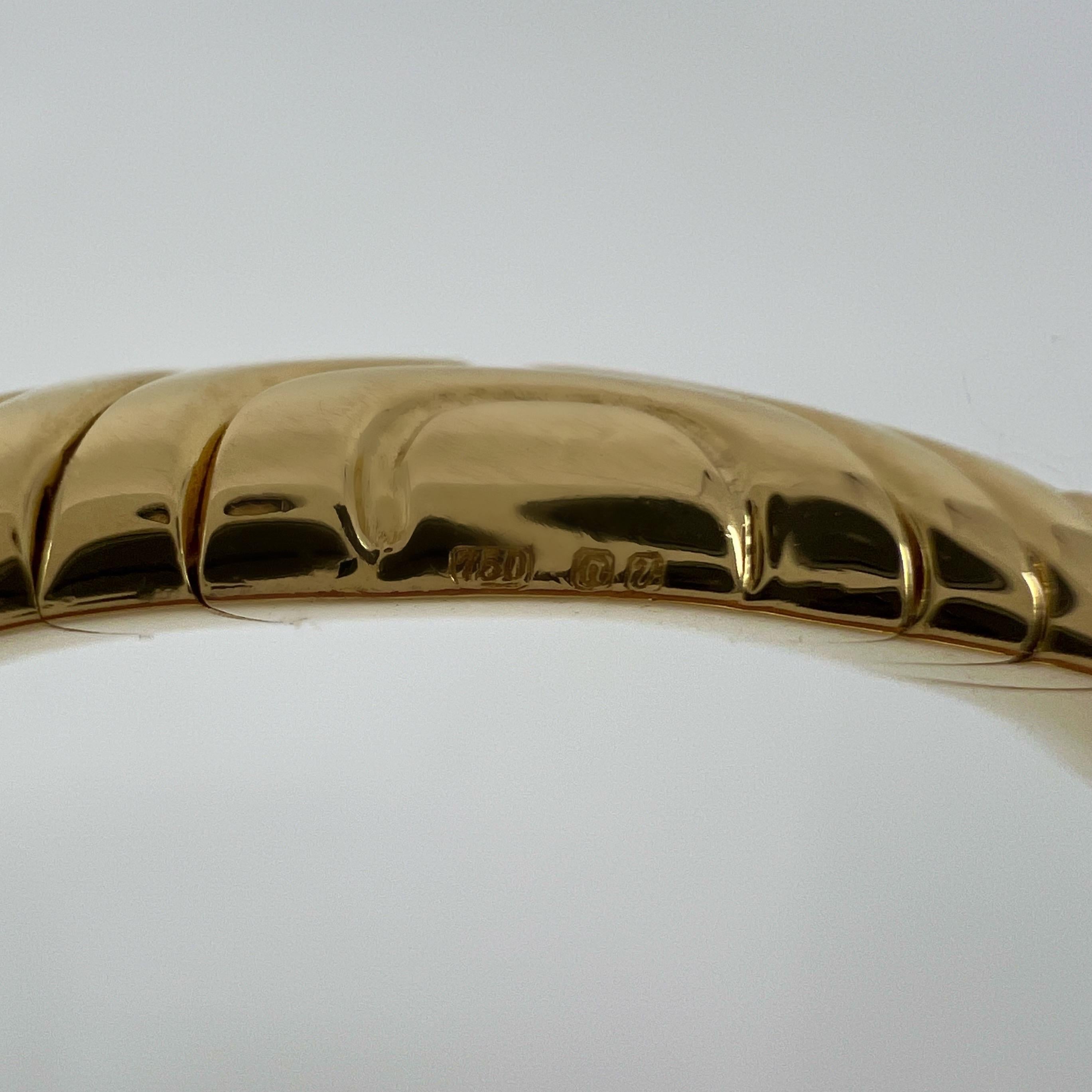 Rare Vintage Bvlgari Alveare Parentesi Manschette Armreif Armband 18k Gelbgold 7