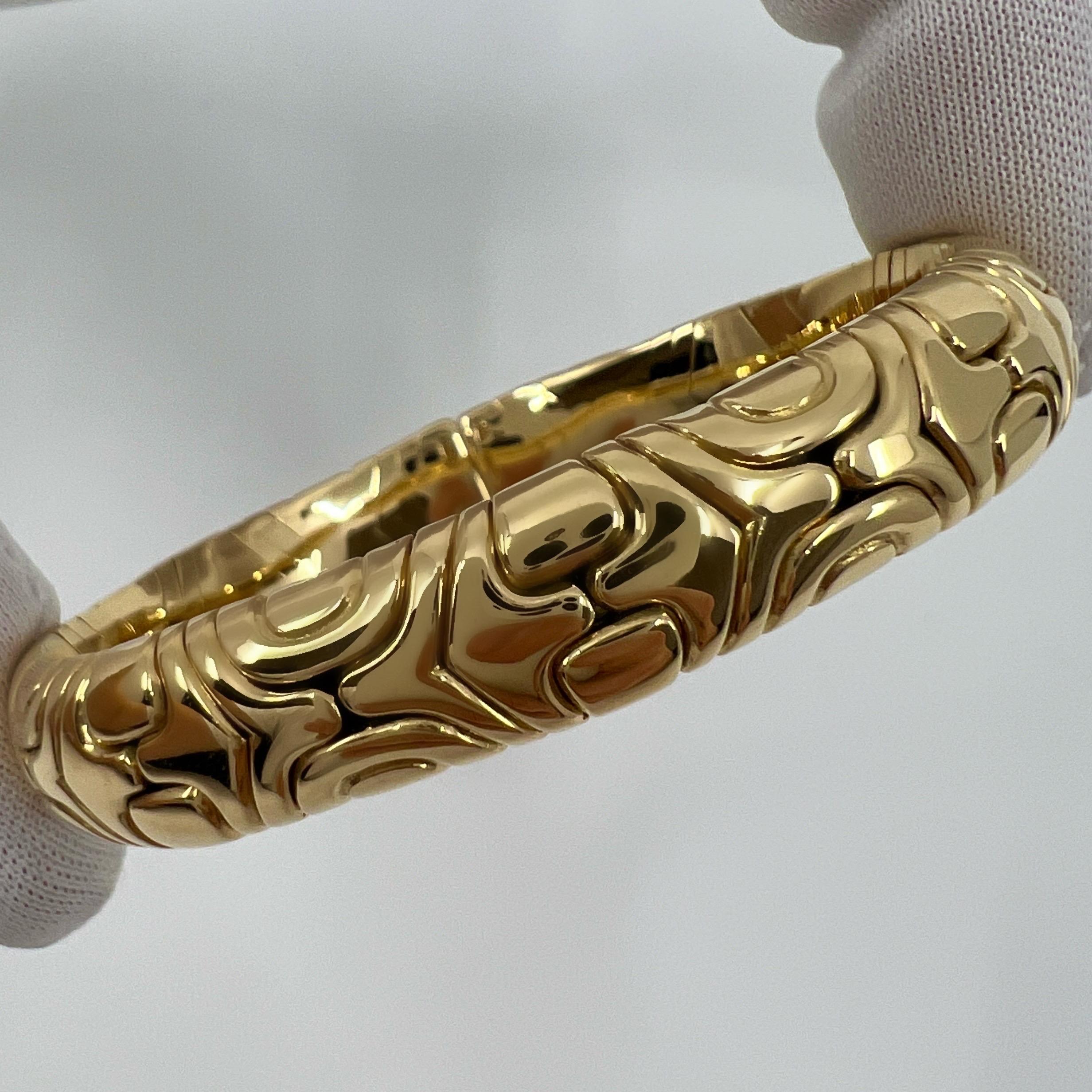 Rare Vintage Bvlgari Alveare Parentesi Manschette Armreif Armband 18k Gelbgold 8