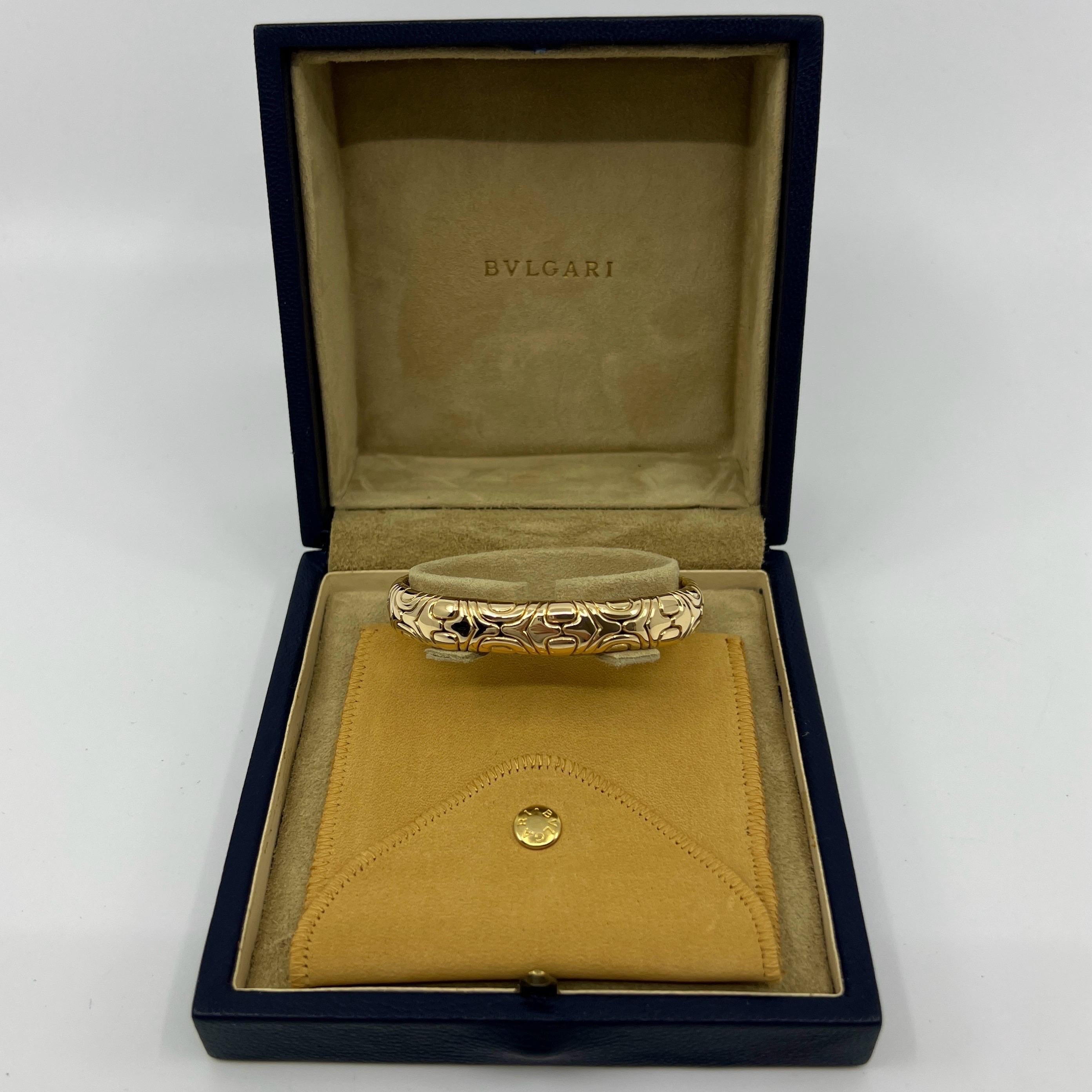 Rare Vintage Bvlgari Alveare Parentesi Manschette Armreif Armband 18k Gelbgold 10