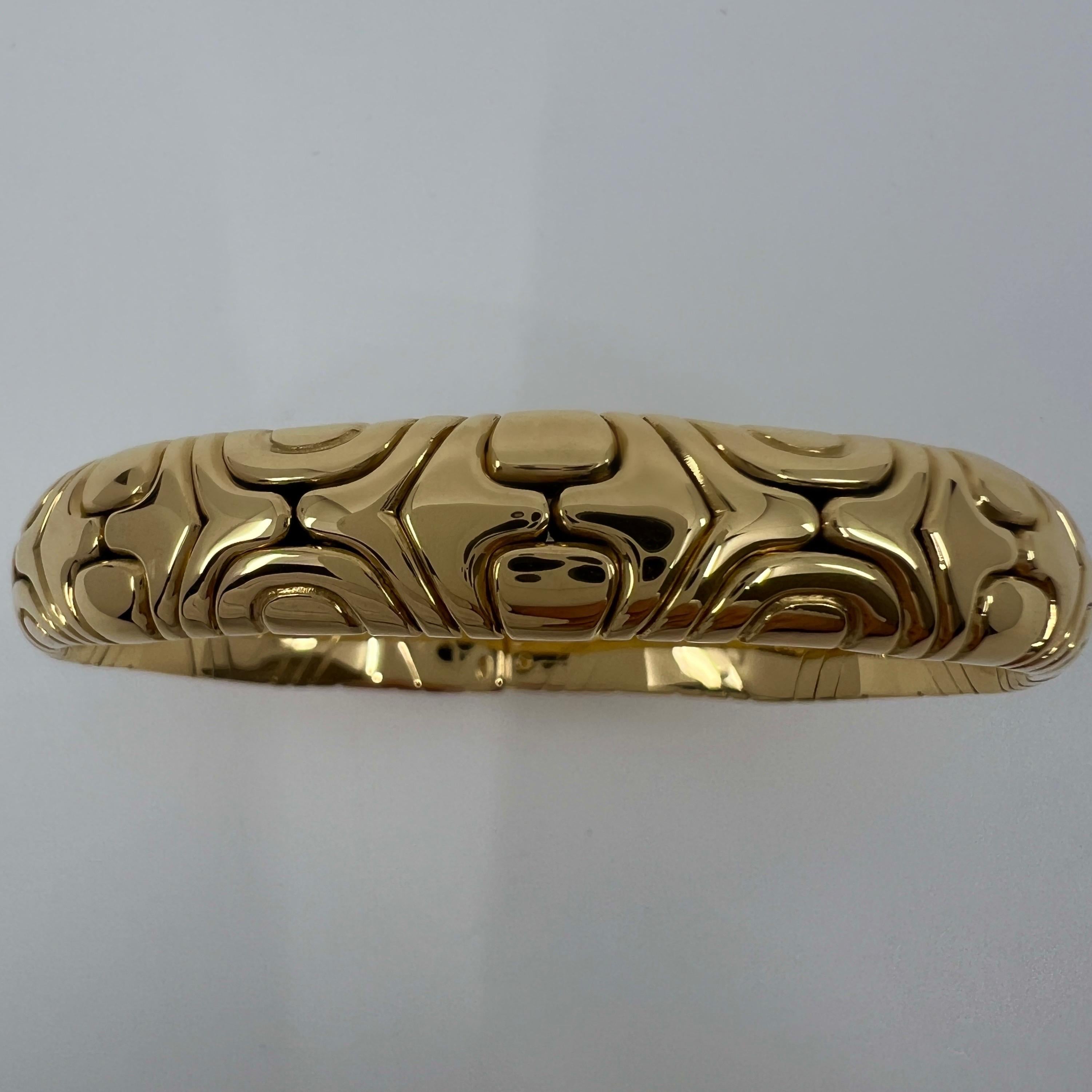 Rare Vintage Bvlgari Alveare Parentesi Manschette Armreif Armband 18k Gelbgold 11