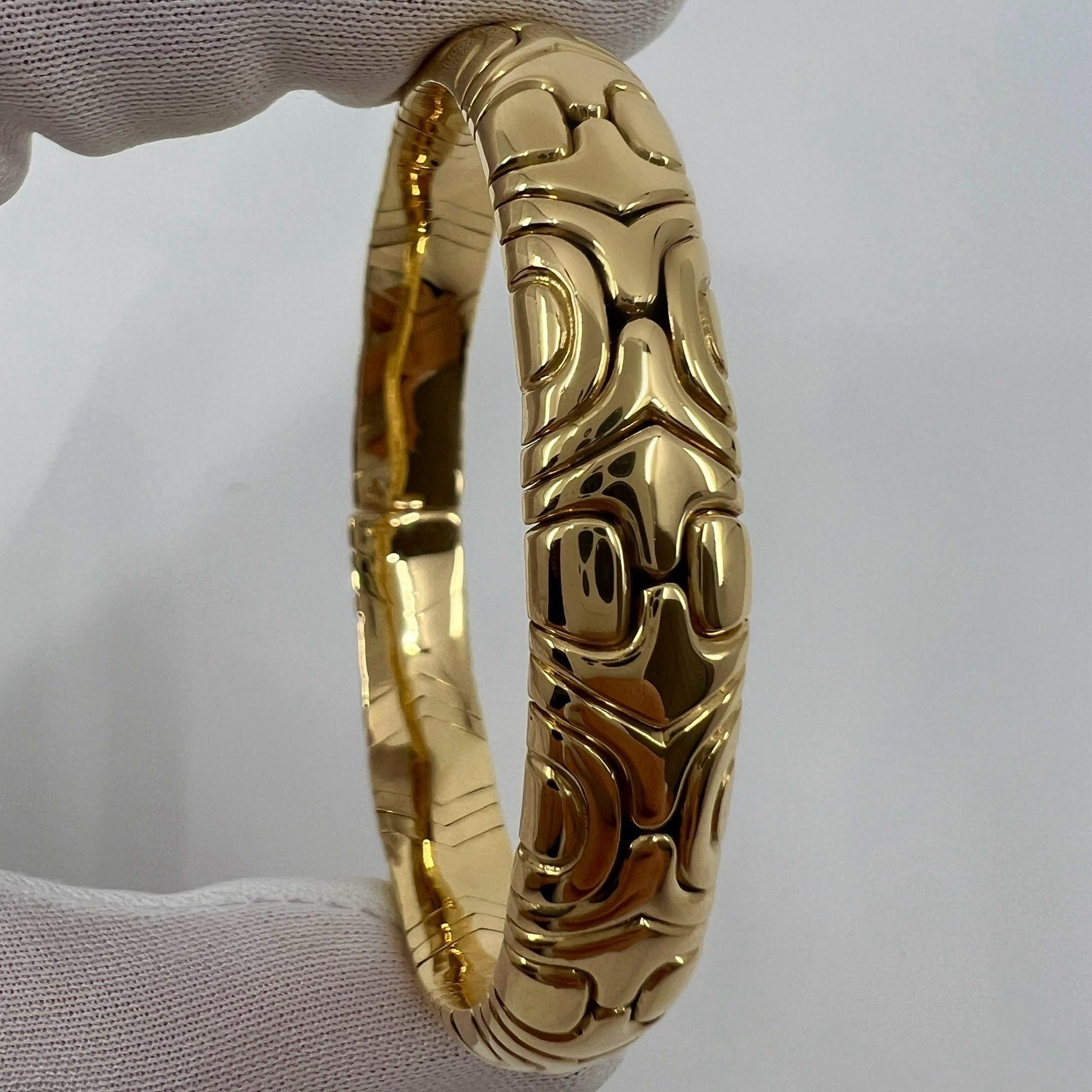 Rare Vintage Bvlgari Alveare Parentesi Manschette Armreif Armband 18k Gelbgold 1
