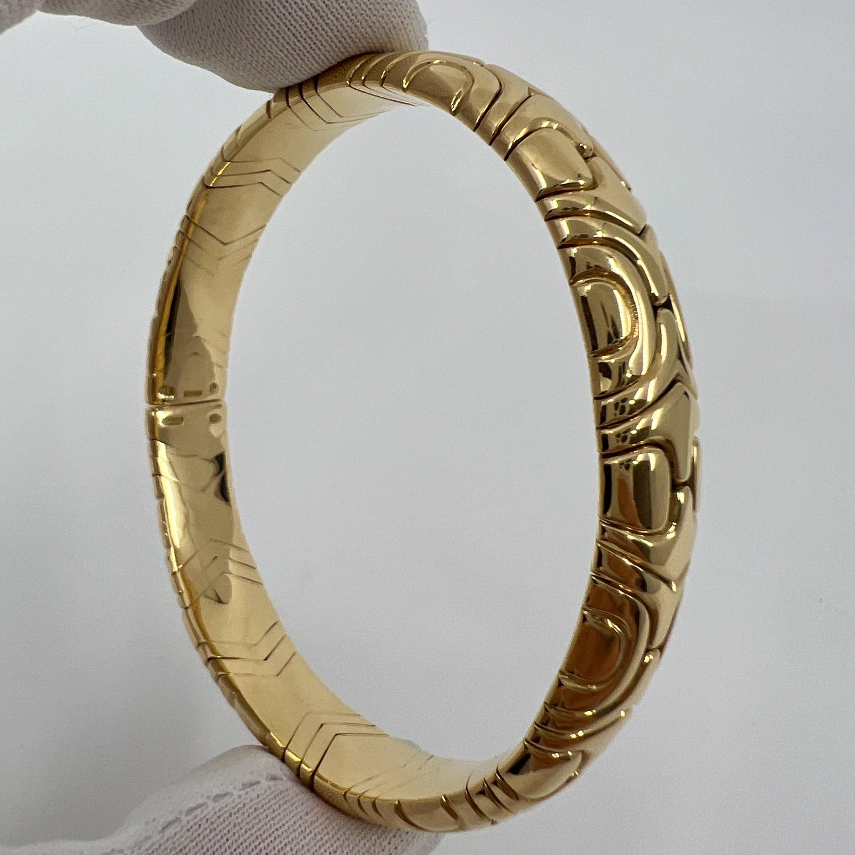 Rare Vintage Bvlgari Alveare Parentesi Manschette Armreif Armband 18k Gelbgold 2