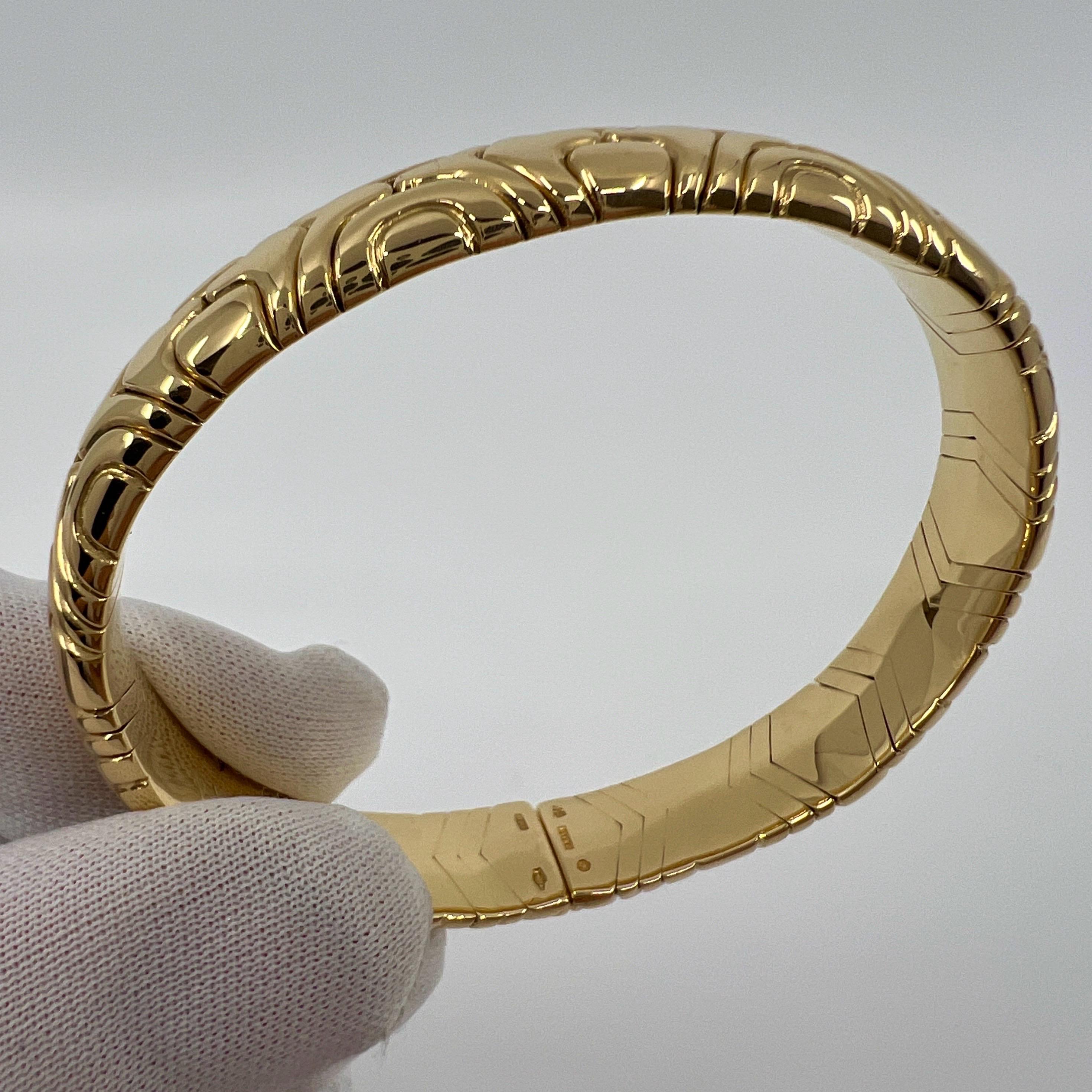 Rare Vintage Bvlgari Alveare Parentesi Manschette Armreif Armband 18k Gelbgold 3