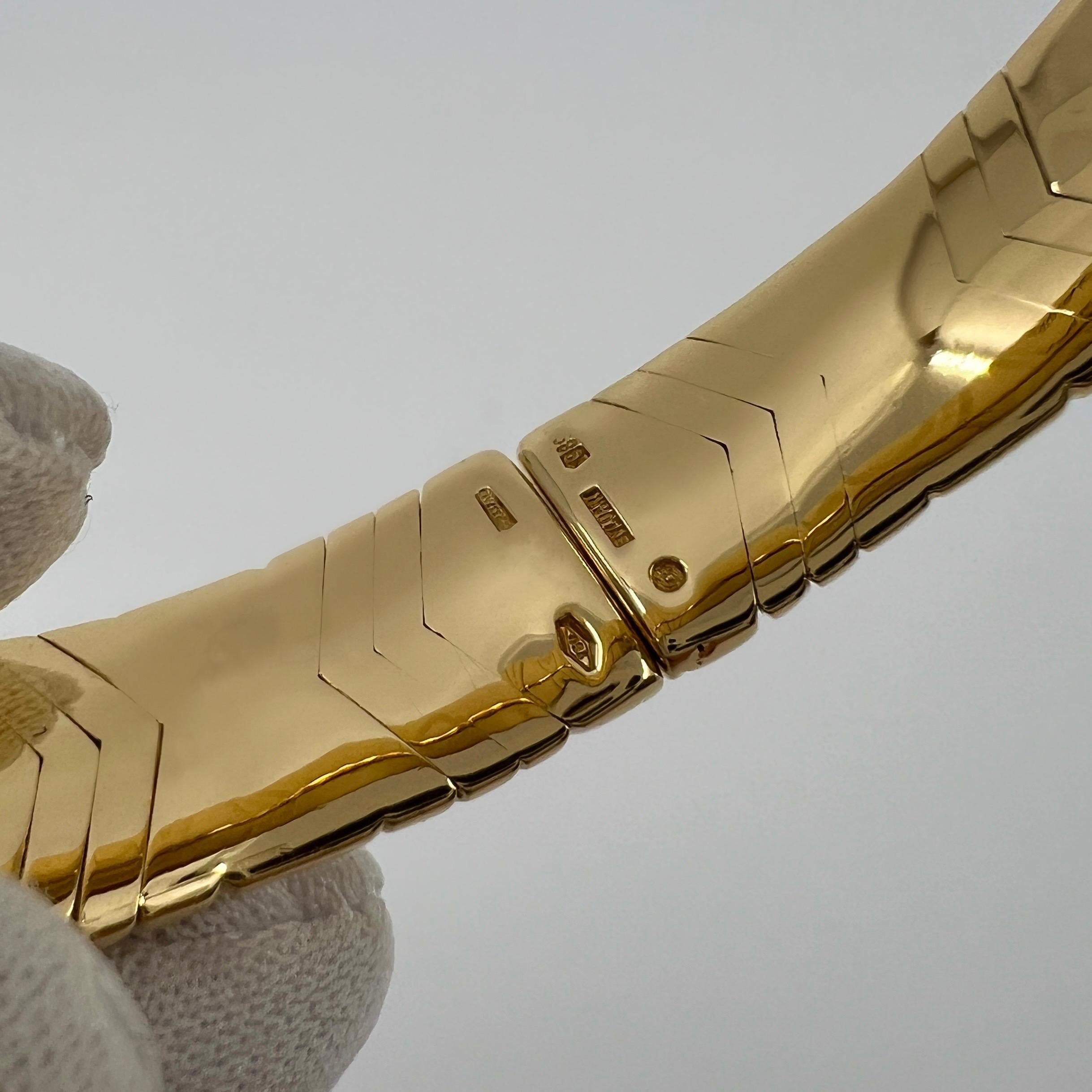 Rare Vintage Bvlgari Alveare Parentesi Manschette Armreif Armband 18k Gelbgold 4