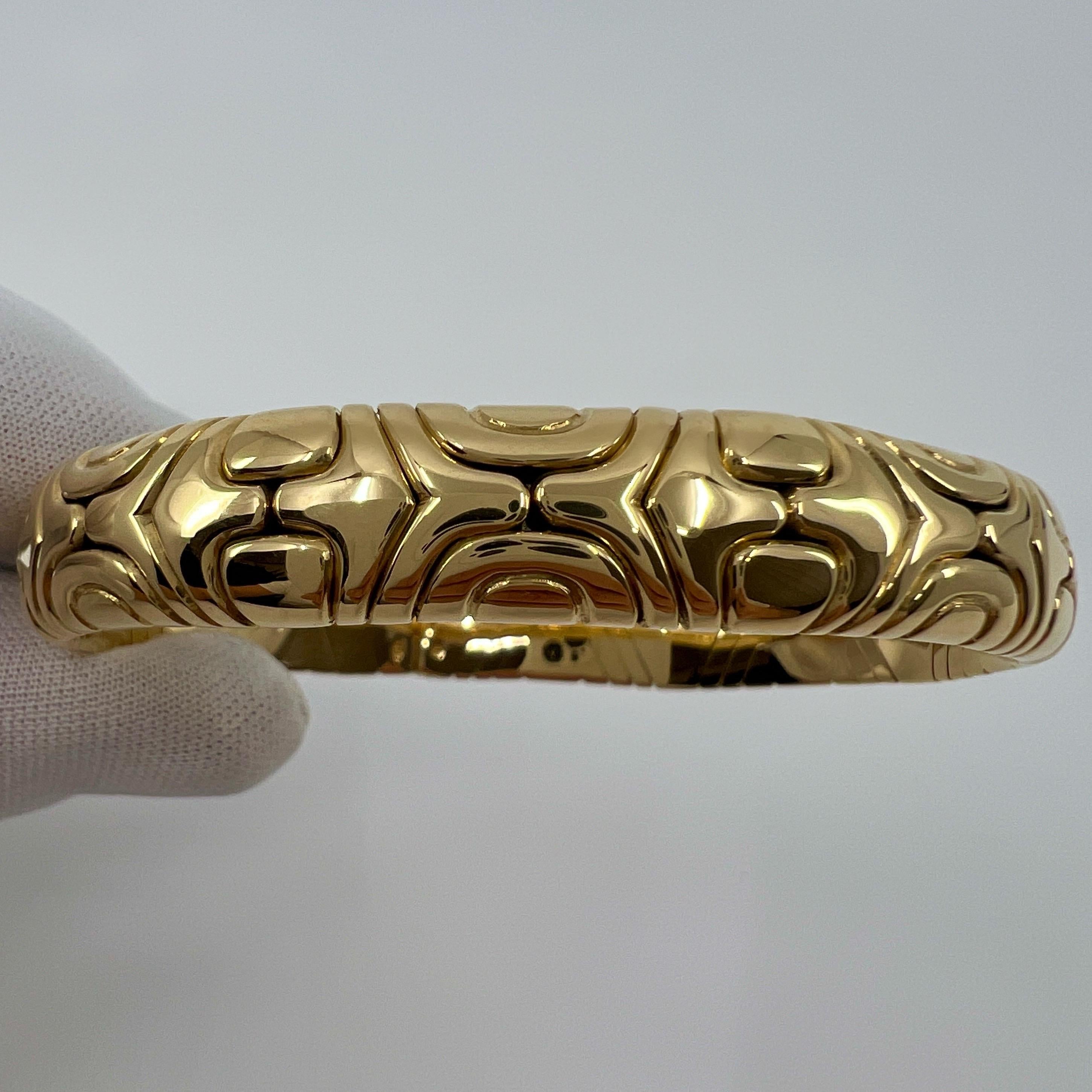 Rare Vintage Bvlgari Alveare Parentesi Manschette Armreif Armband 18k Gelbgold 5