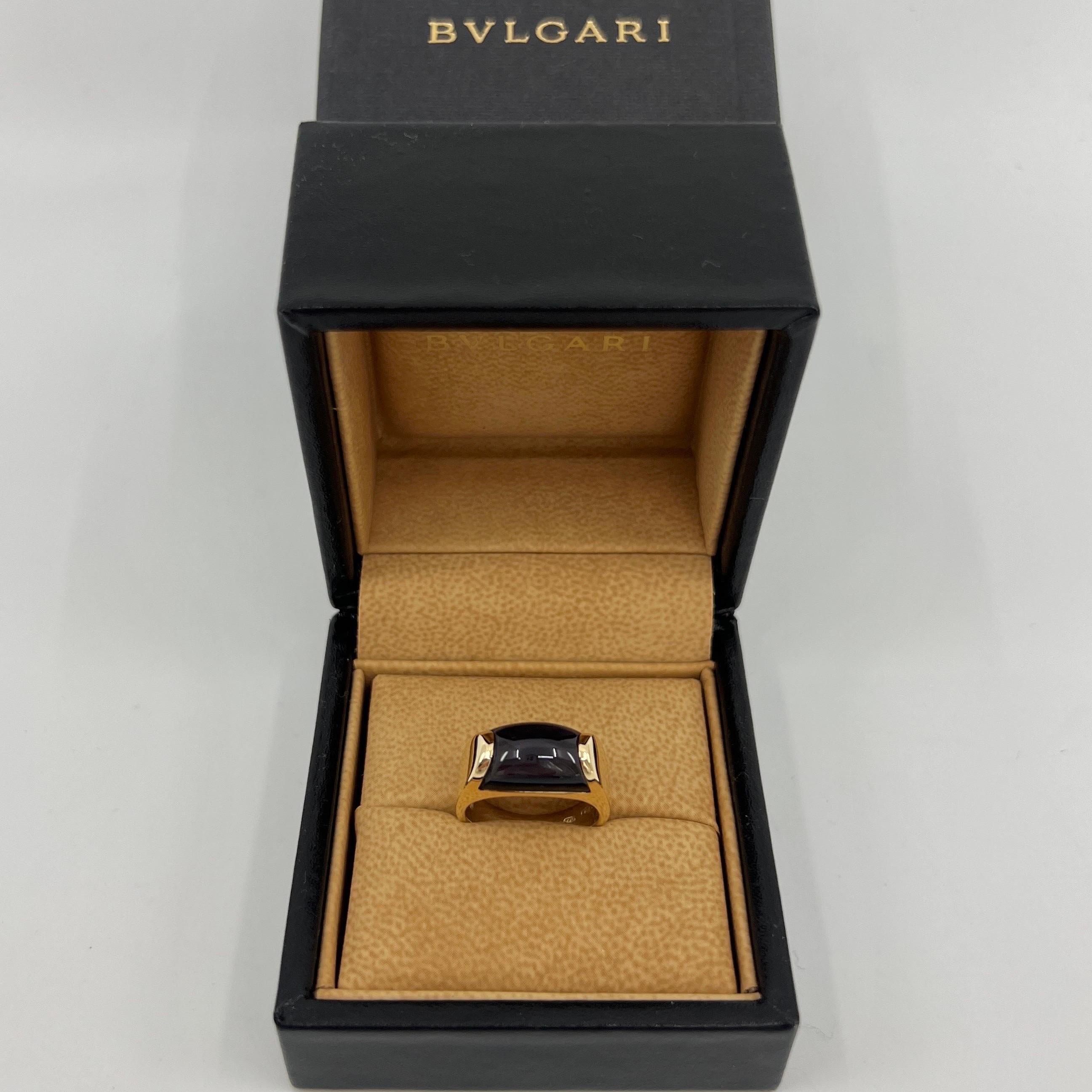 Rare Vintage Bvlgari Tronchetto 18k Yellow Gold Blue Purple Iolite Ring 4