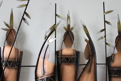 Seltene abstrakte Vintage-Wandskulptur von indianischen Ureinwohnern im Ureinwohnerstil, C. Jere