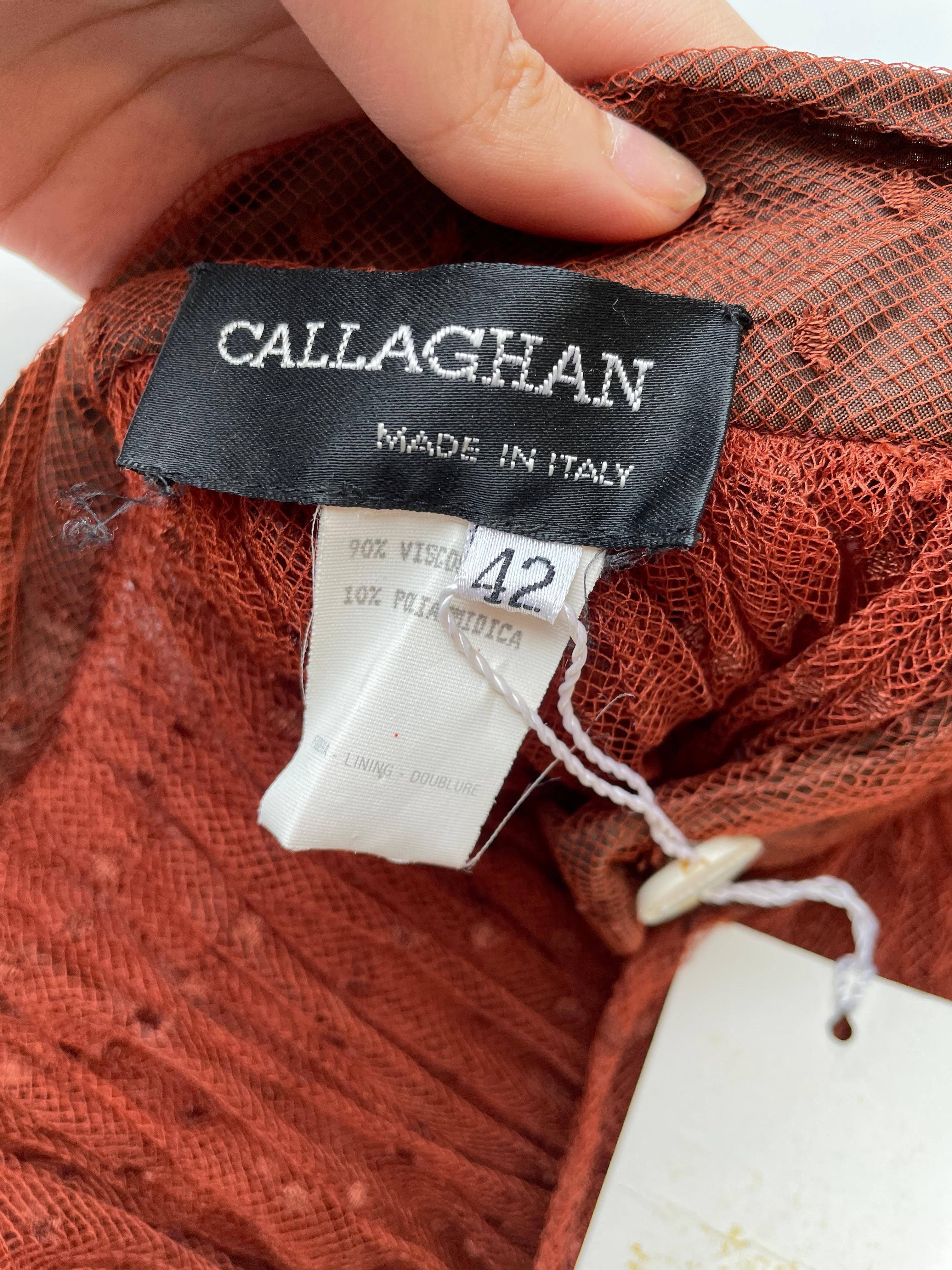 Brown Rare Vintage CALLAGHAN 1990 Tulle Pouf Wrap Skirt For Sale