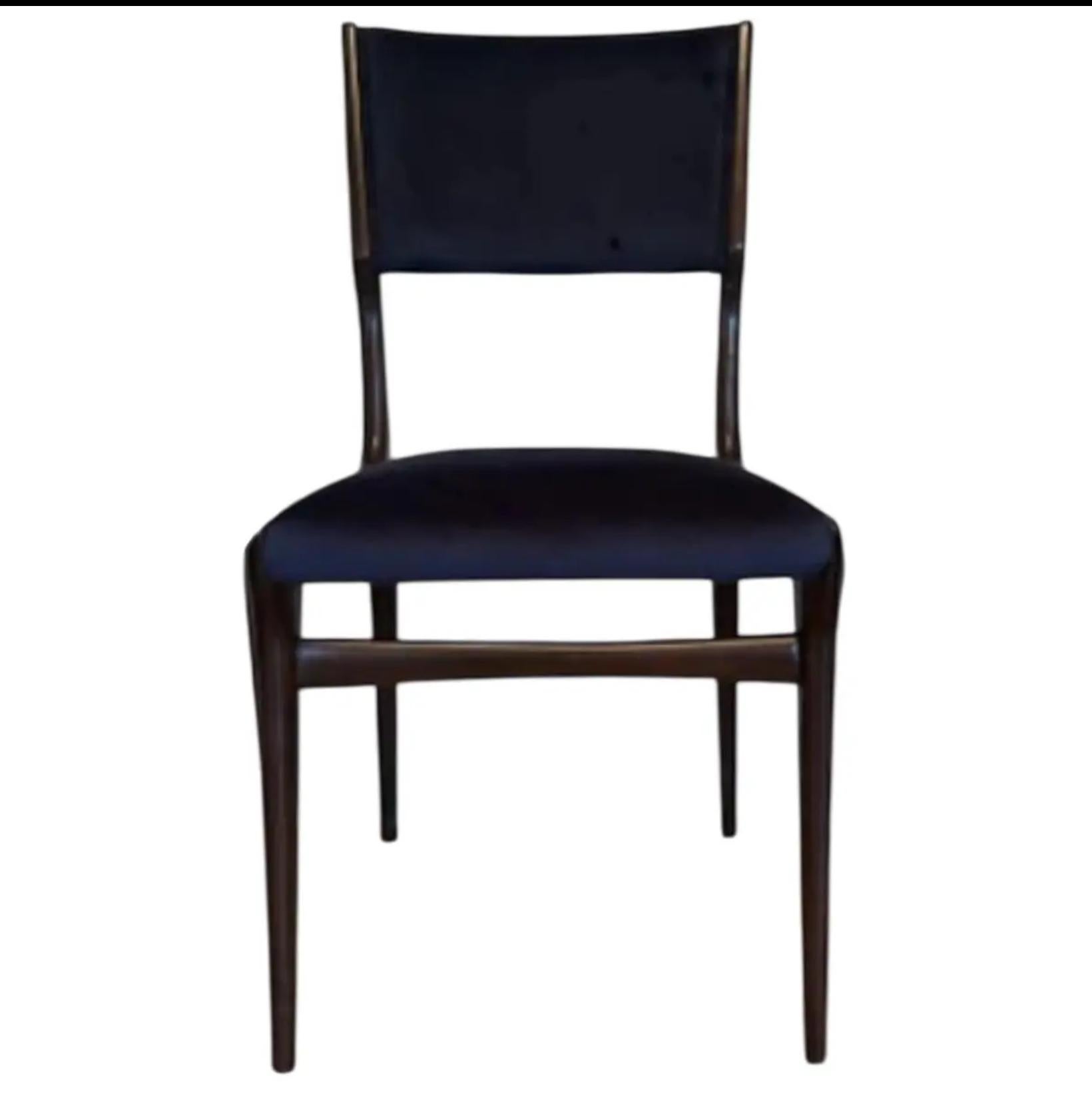 Italian Rare Vintage Carlo De Carli Dining Side Chair - 1 of 8 For Sale