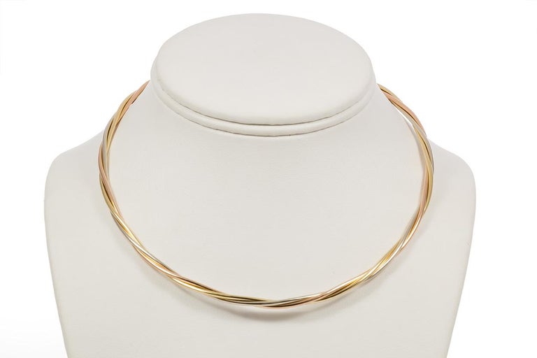 Vintage Cartier 18 Karat Trinity Collier Chainette Necklace Serviced by  Cartier at 1stDibs | chainette cartier, cartier collier