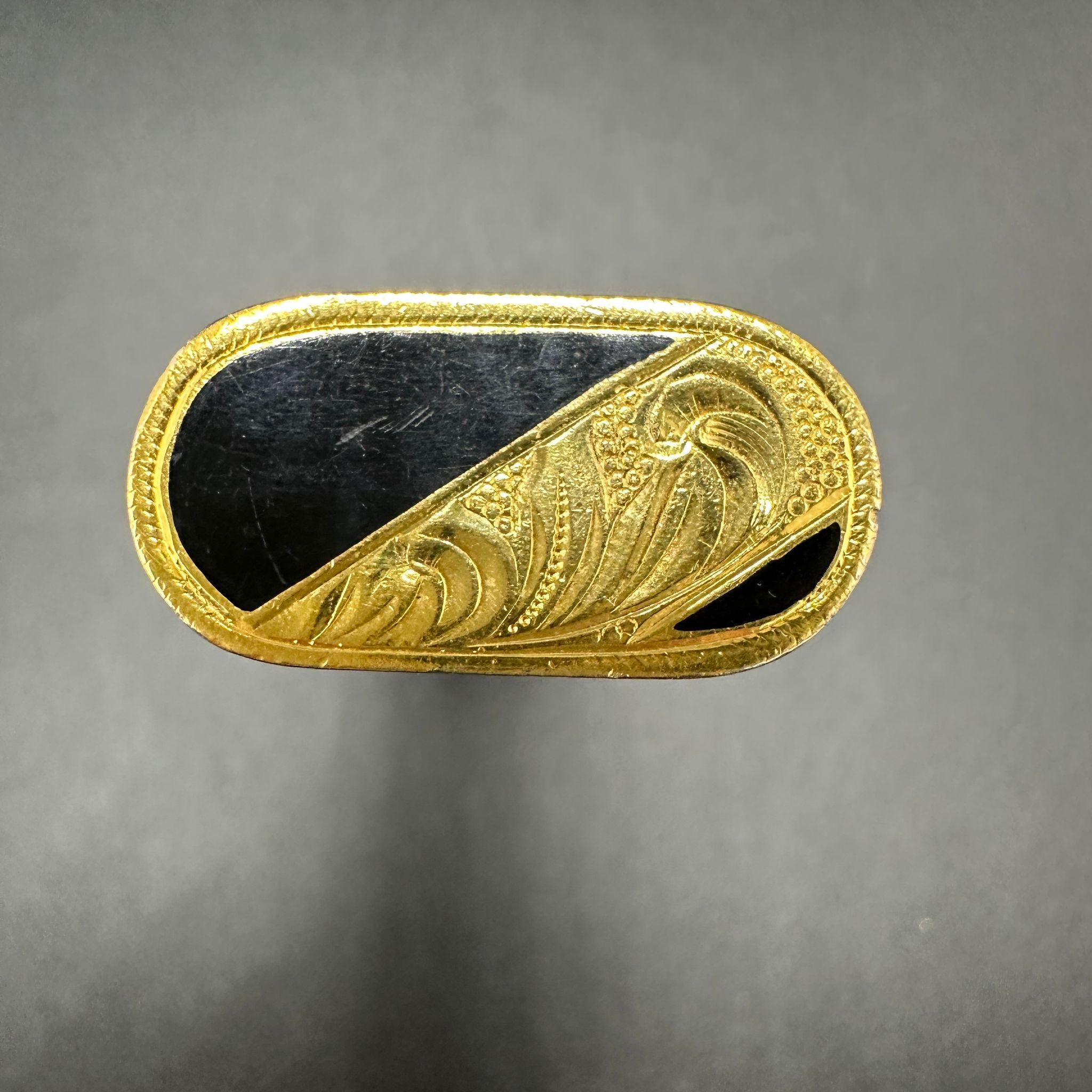 Seltene Vintage Cartier circa 1980 18k Gold und Lack 