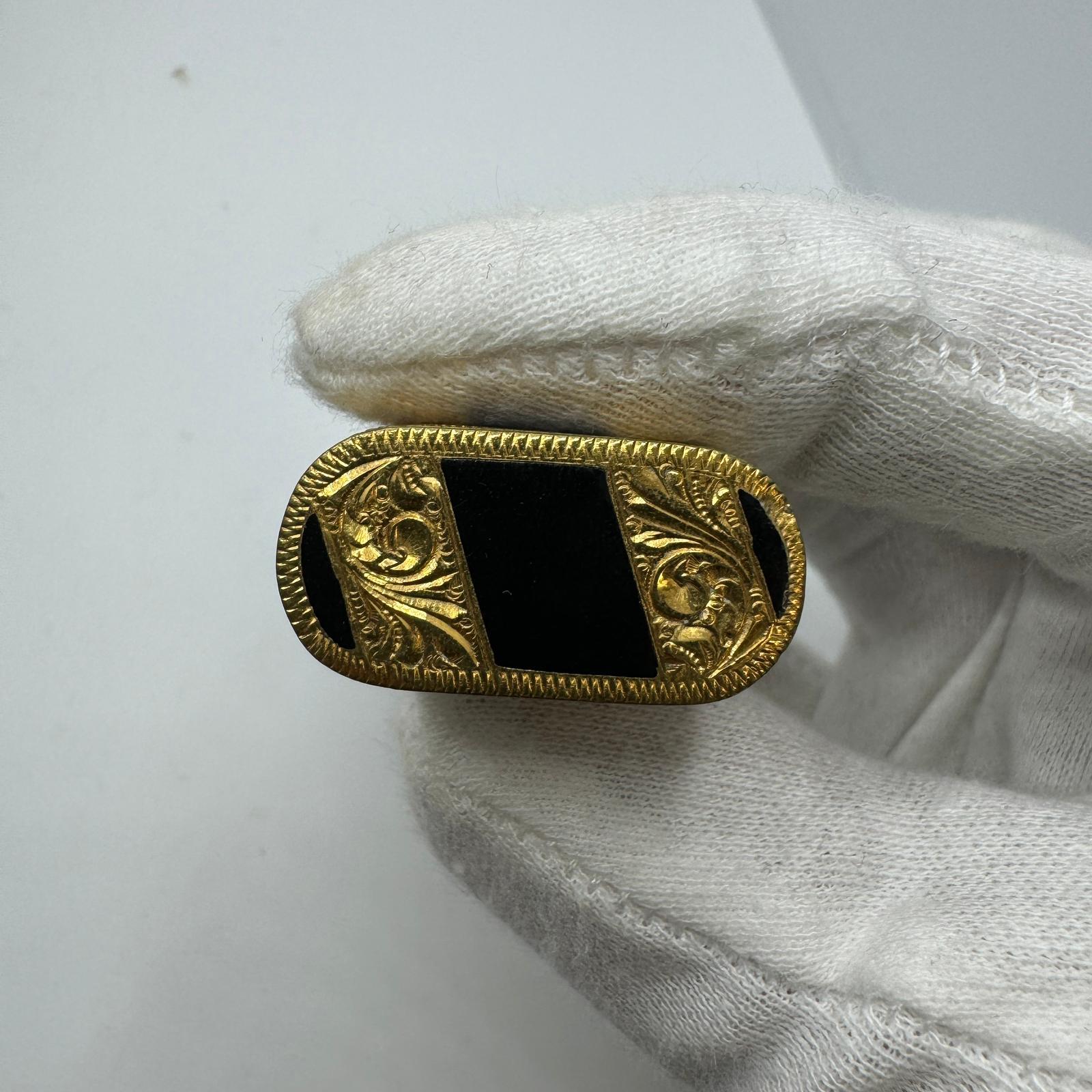 Seltene Vintage Cartier circa 1980 18k Gold und Lack 
