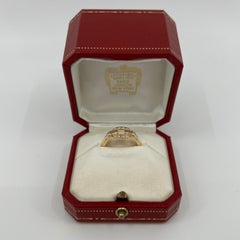 Rare Vintage Cartier Nymphea Diamond Buckle 18k Yellow Gold Cluster Ring EU50