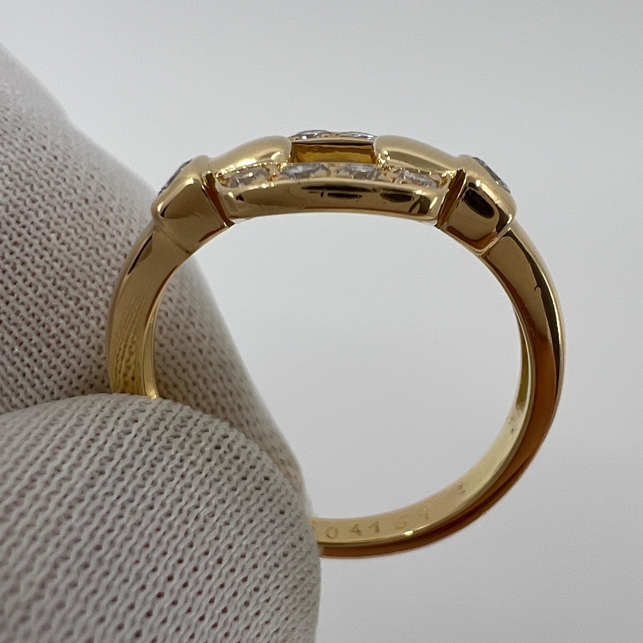 Rare Vintage Cartier Nymphea Diamond VVS 18k Yellow Gold Cluster Ring with Box For Sale 4