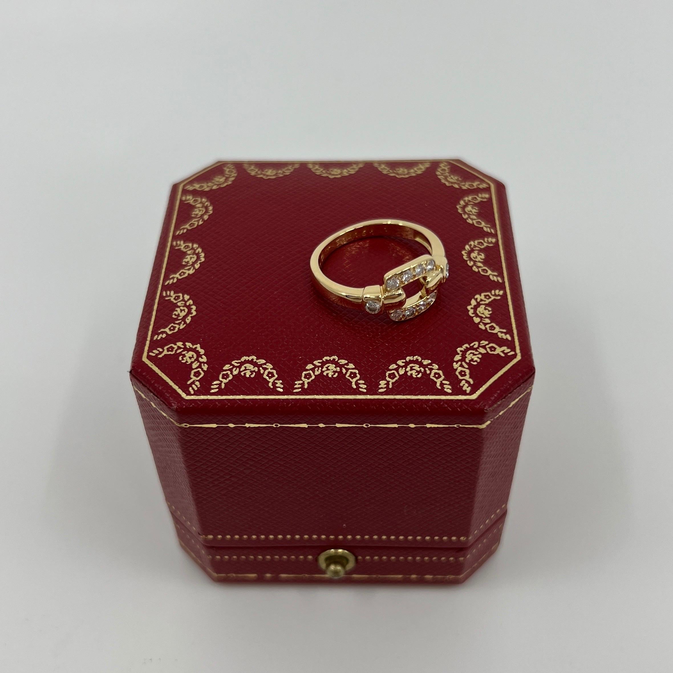 Cartier Nymphea Diamond VVS Bague grappe vintage rare en or jaune 18 carats avec boîte Excellent état - En vente à Birmingham, GB