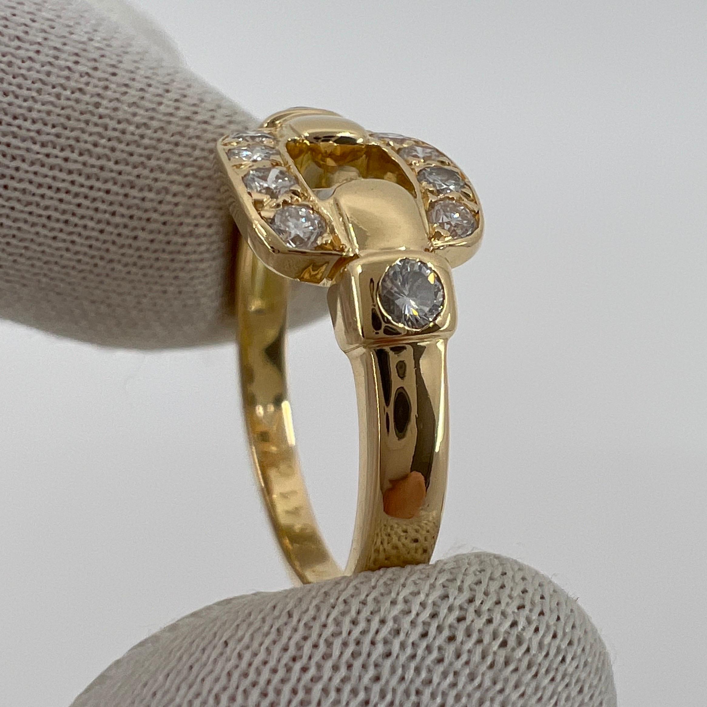 Cartier Nymphea Diamond VVS Bague grappe vintage rare en or jaune 18 carats avec boîte Unisexe en vente