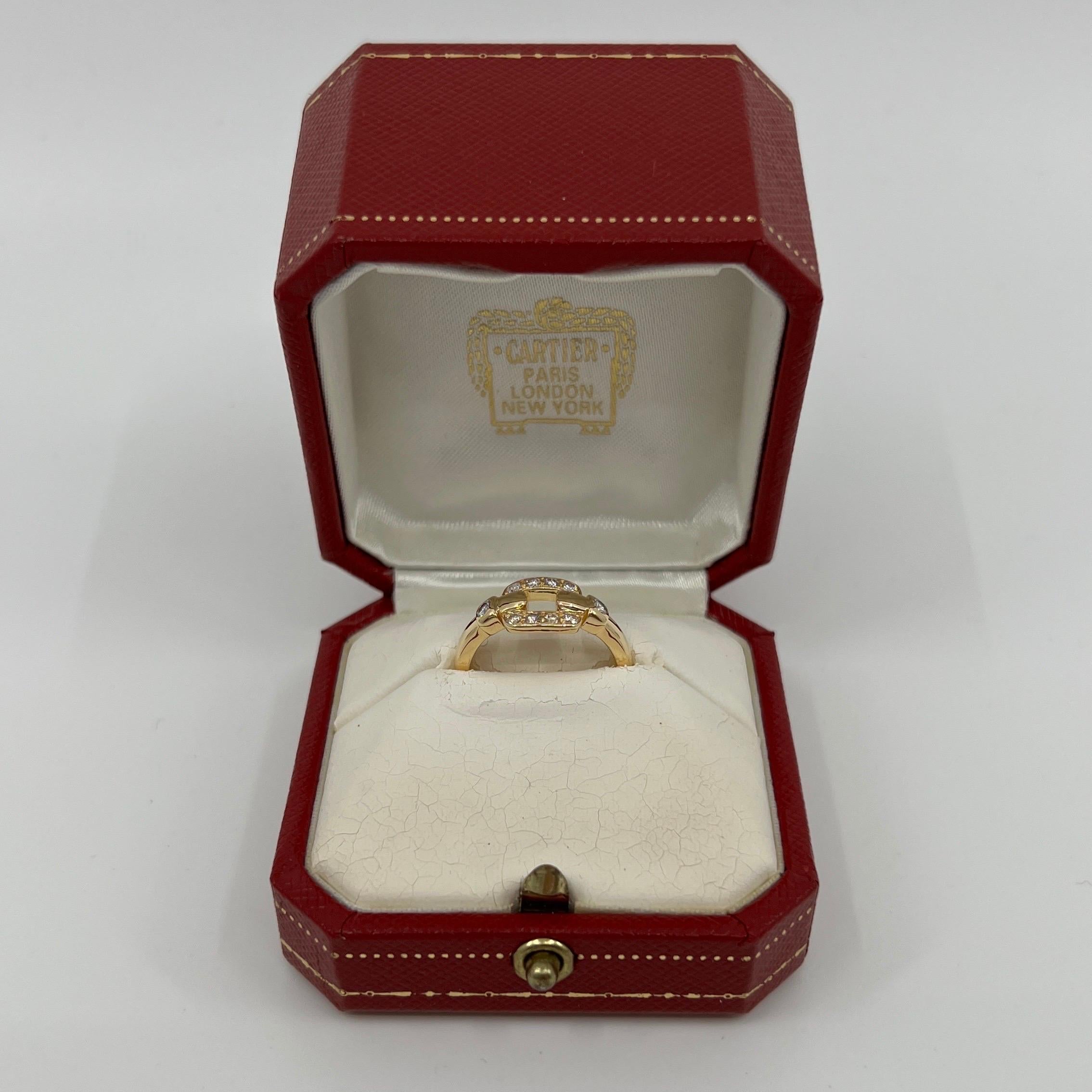 Cartier Nymphea Diamond VVS Bague grappe vintage rare en or jaune 18 carats avec boîte en vente 4