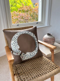 Rare Vintage Cartier Panther Bracelet Silk Scarf Brown Irish Linen