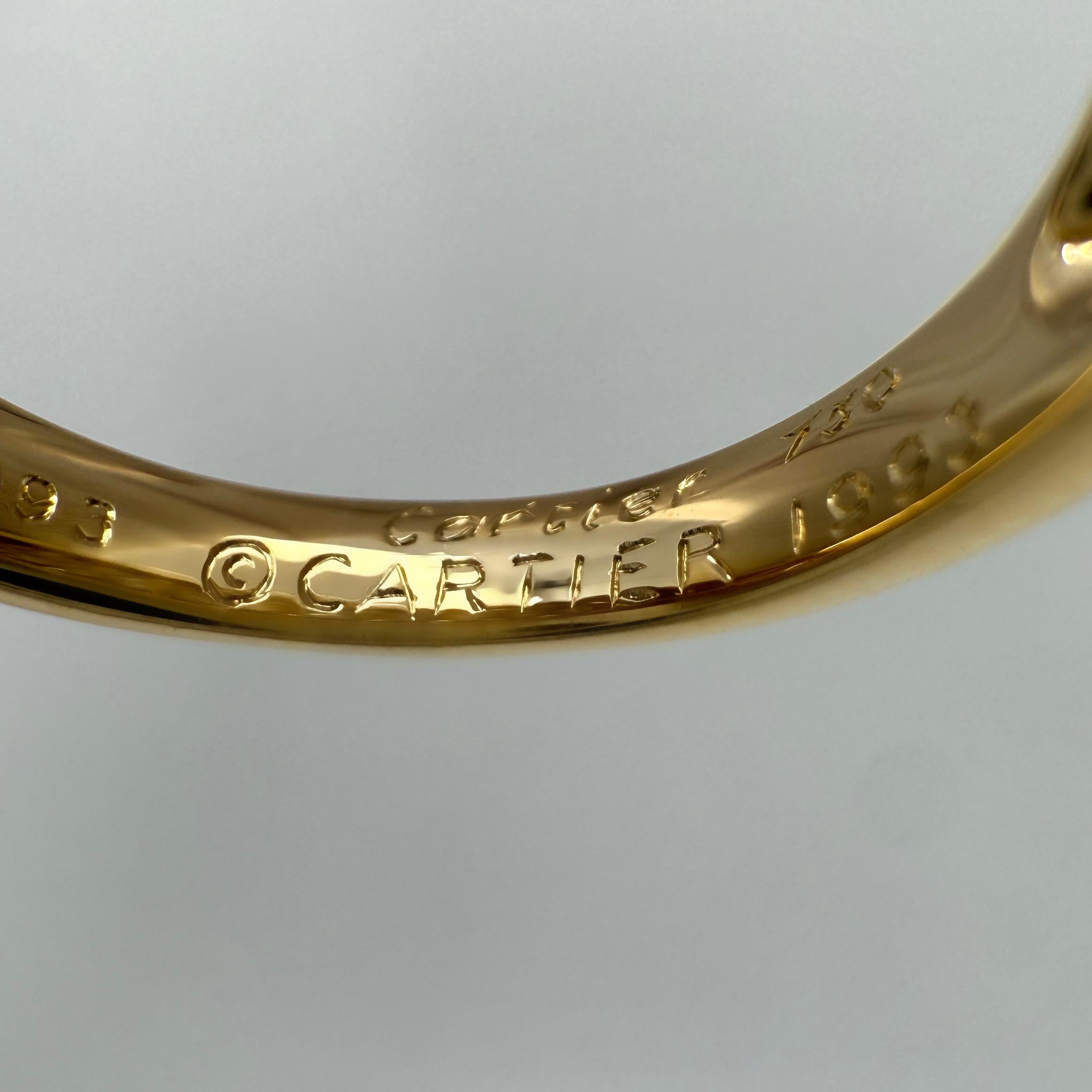 Seltene Vintage Cartier Pavé Diamant Mimi 18k Gelbgold Band Kuppel Ring US8 57 im Angebot 3