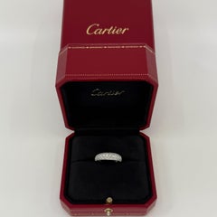 Rare Vintage Cartier Pavé Diamond Mimi 950 Platinum Band Dome Ring 49