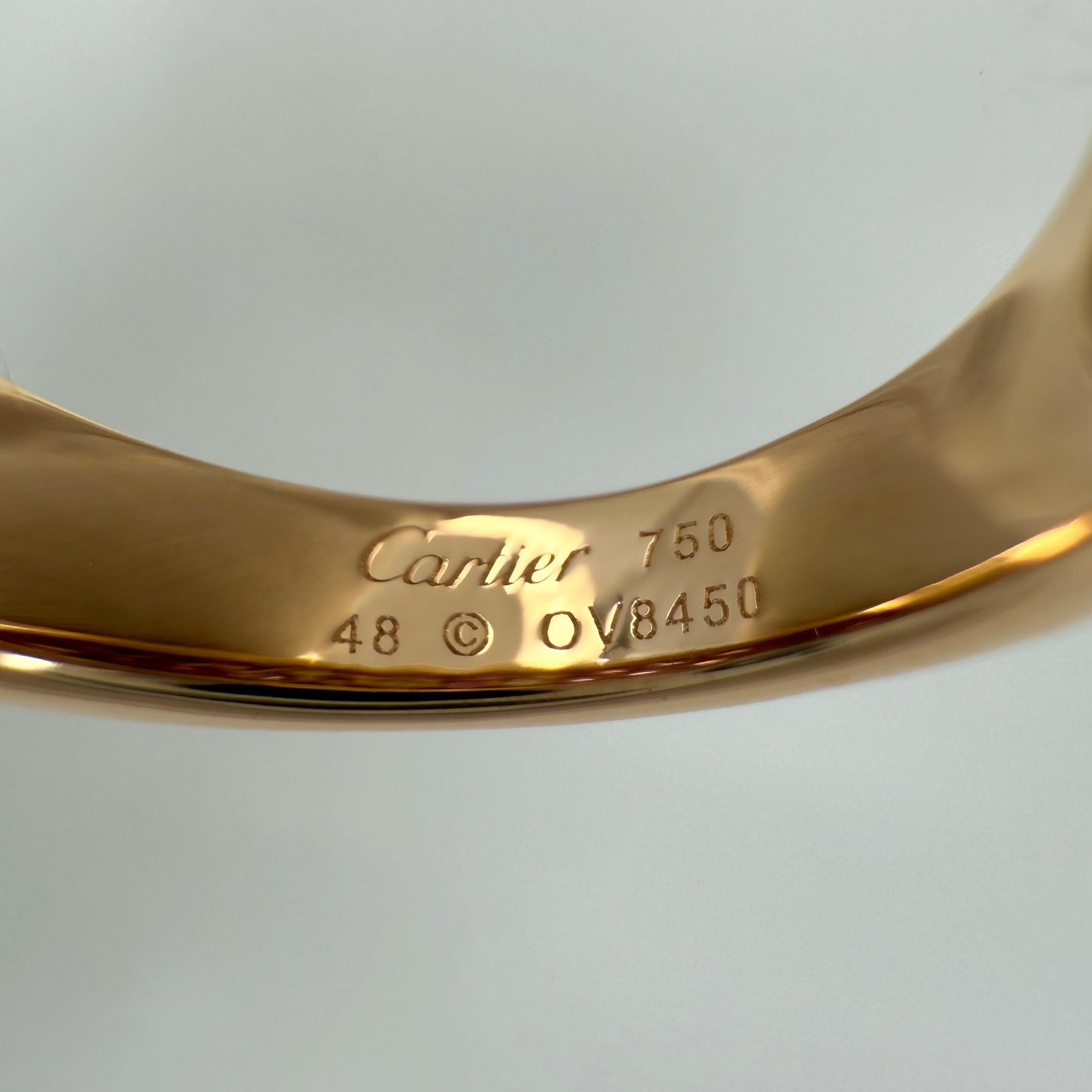 Rare Vintage Cartier Pavé Pink Sapphire & Diamond 18k Rose Gold Band Dome Ring For Sale 3