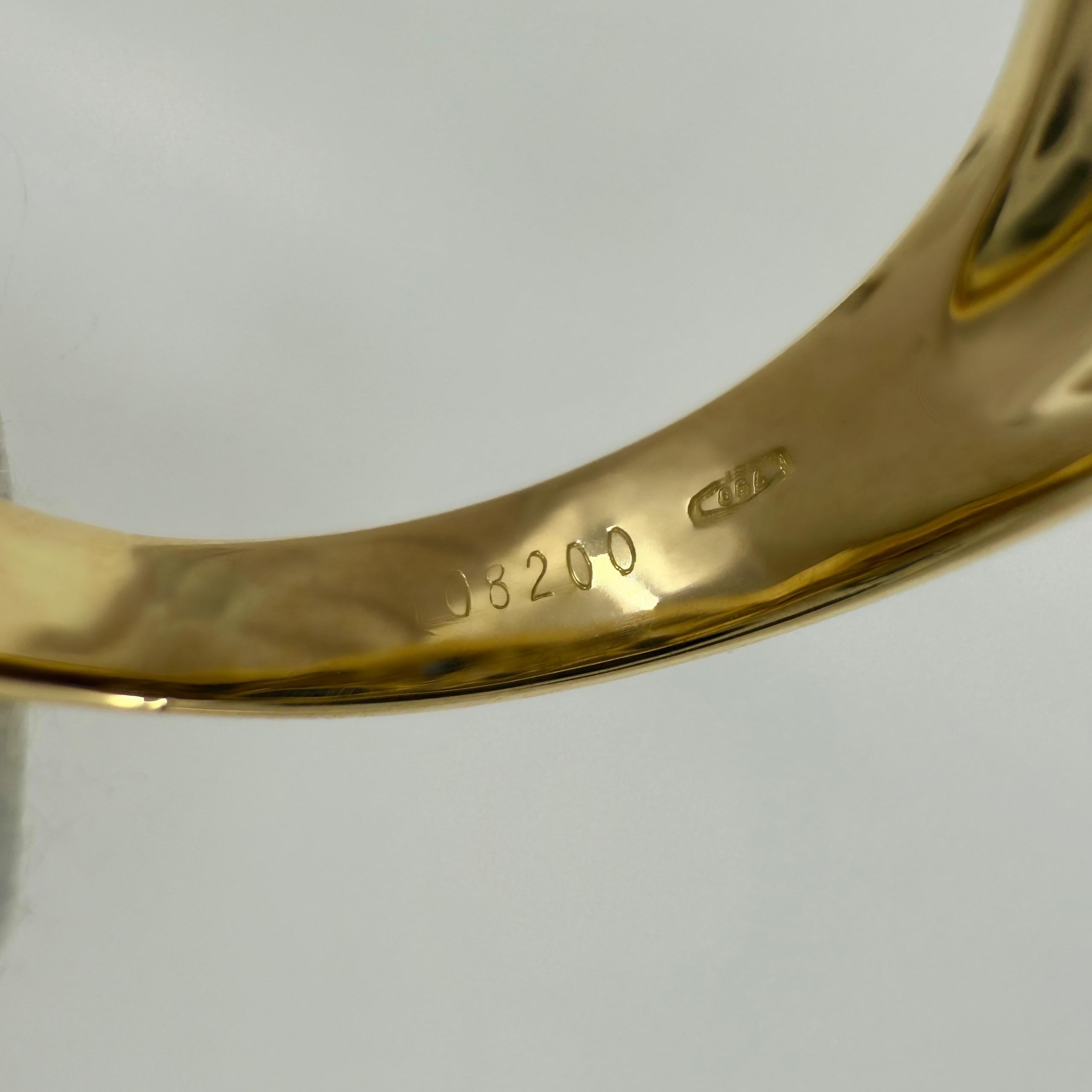 Rare Vintage Cartier Sapphire Diamond Mimi 18k Yellow Gold Oval Cabochon Ring 4