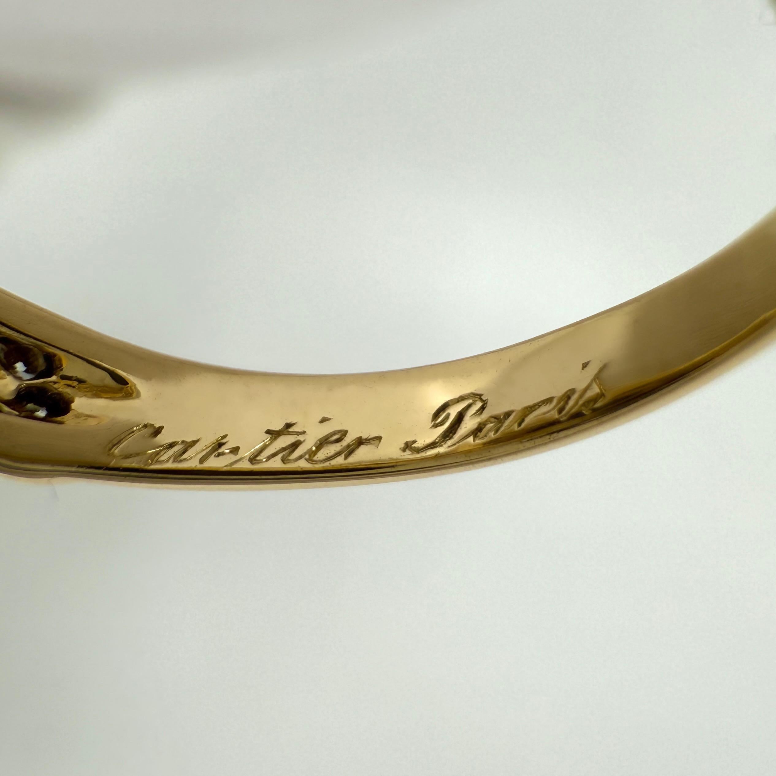 Raro anello vintage Cartier Sugarloaf con zaffiro blu e diamanti Mimi in oro 18k in vendita 1