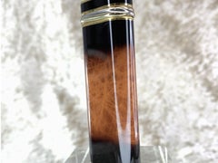 Cartier Circa 80s Vintage “Trinity” Brown Flame Lacquer 18k Gold Plated Lighter