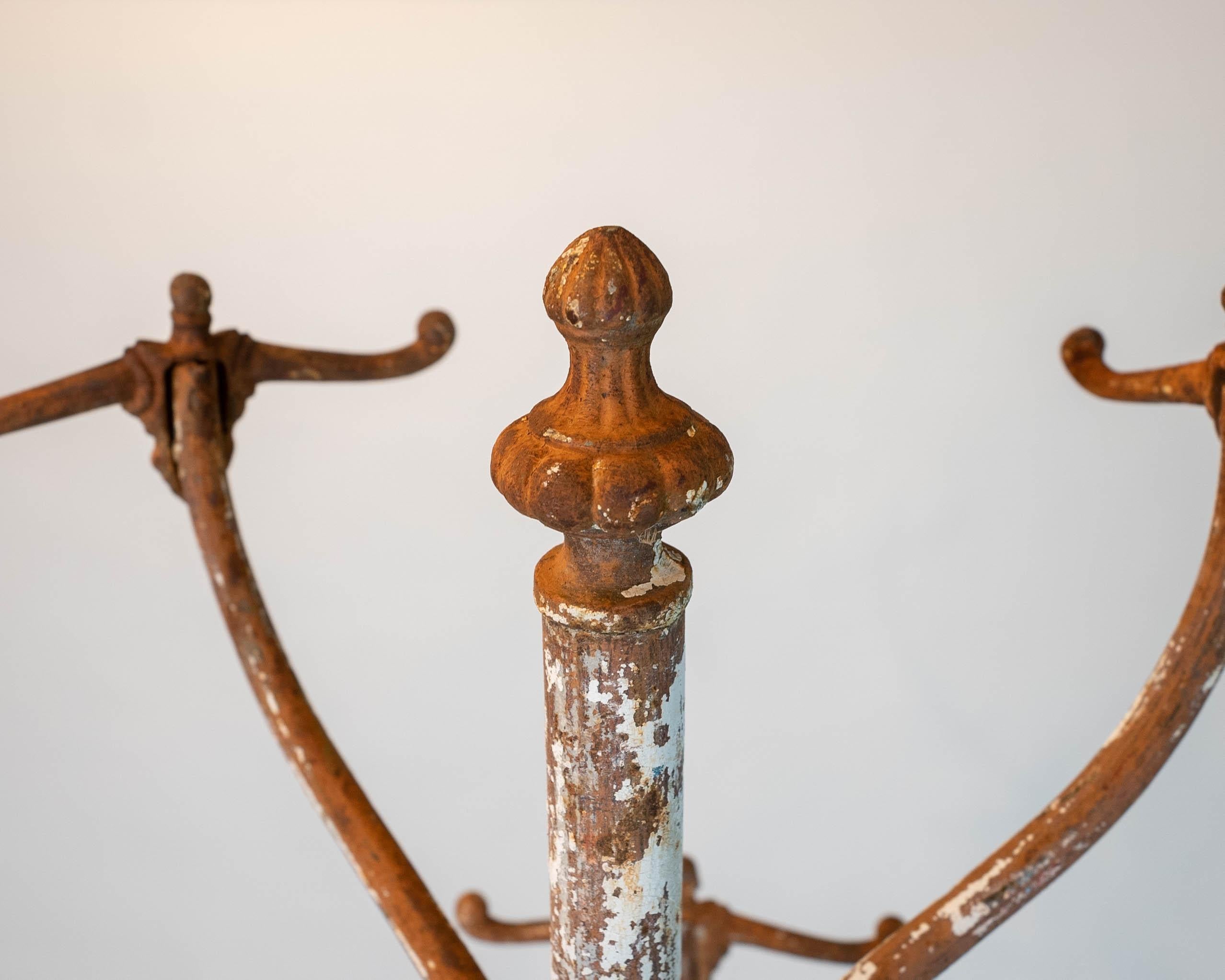 Rare Vintage Cast Iron Coat Rack from Budapest For Sale 3