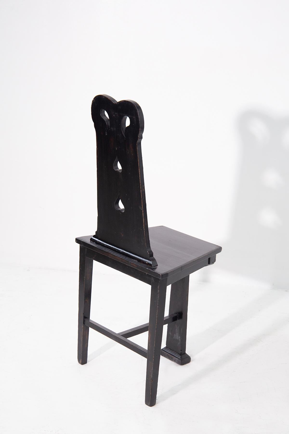 Italian Rares chaises vintage attribuées à Basile-Ducrot en vente