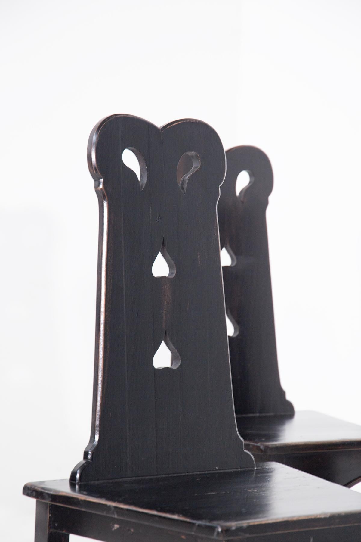 Bois Rares chaises vintage attribuées à Basile-Ducrot en vente