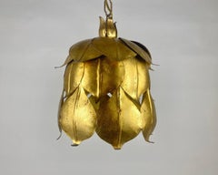 Seltener Vintage-Kronleuchter von Hans Kögel, 1970 Vergoldete Metall-Deckenhalterung