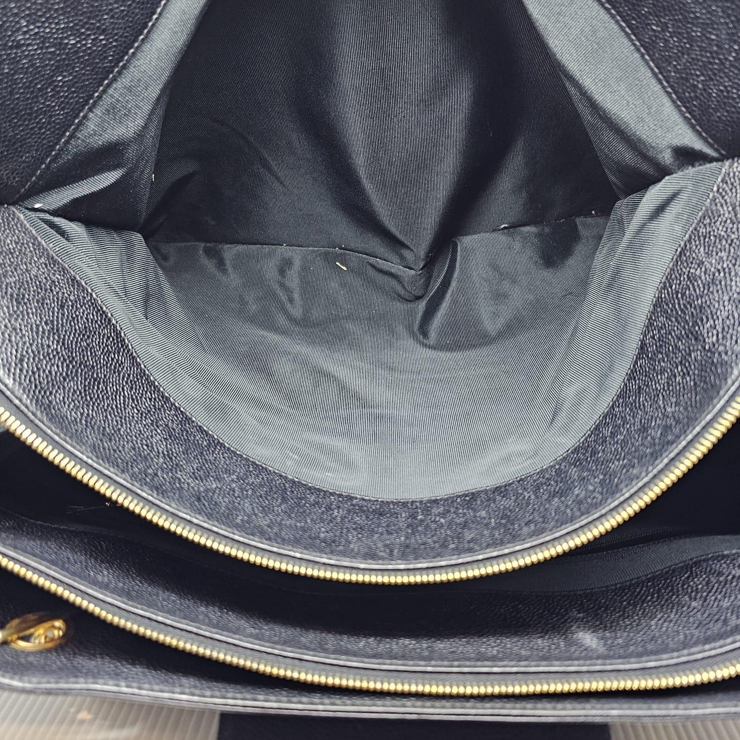 Rare Vintage Chanel Black Caviar XL Supermodel Tote 1