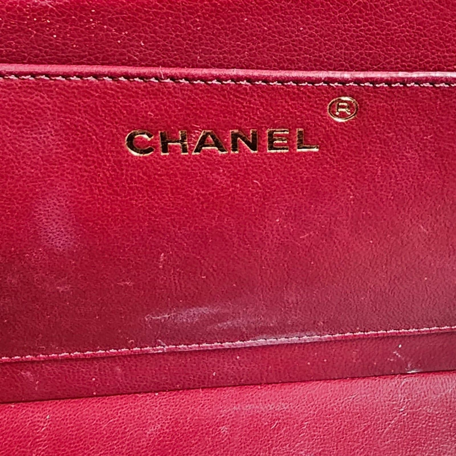 Rare Vintage Chanel Dark Brown Lambskin Quilted Large Vanity Box For Sale 3