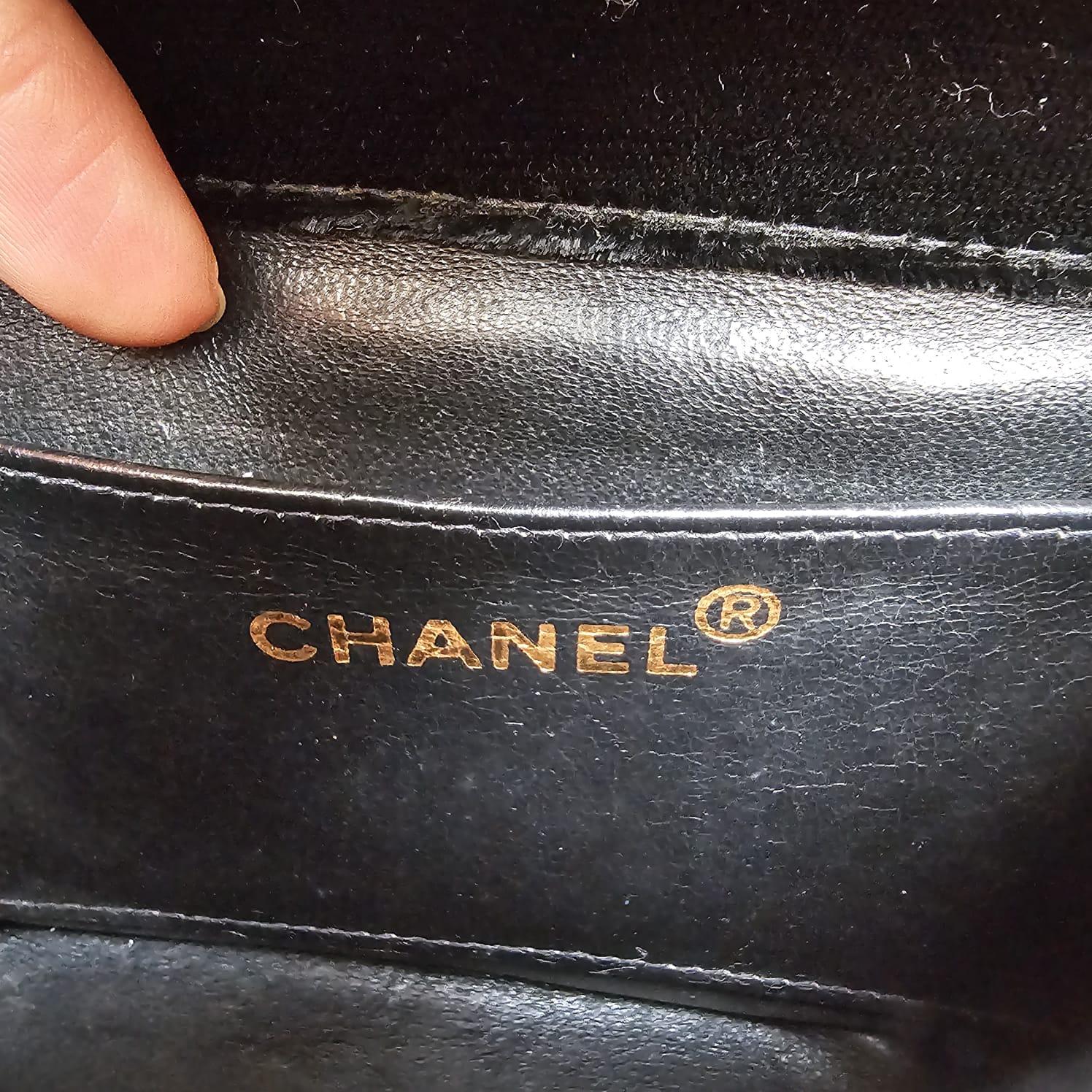 Rare Vintage Chanel Velours Noir Mini Kelly Top Handle Bag 4