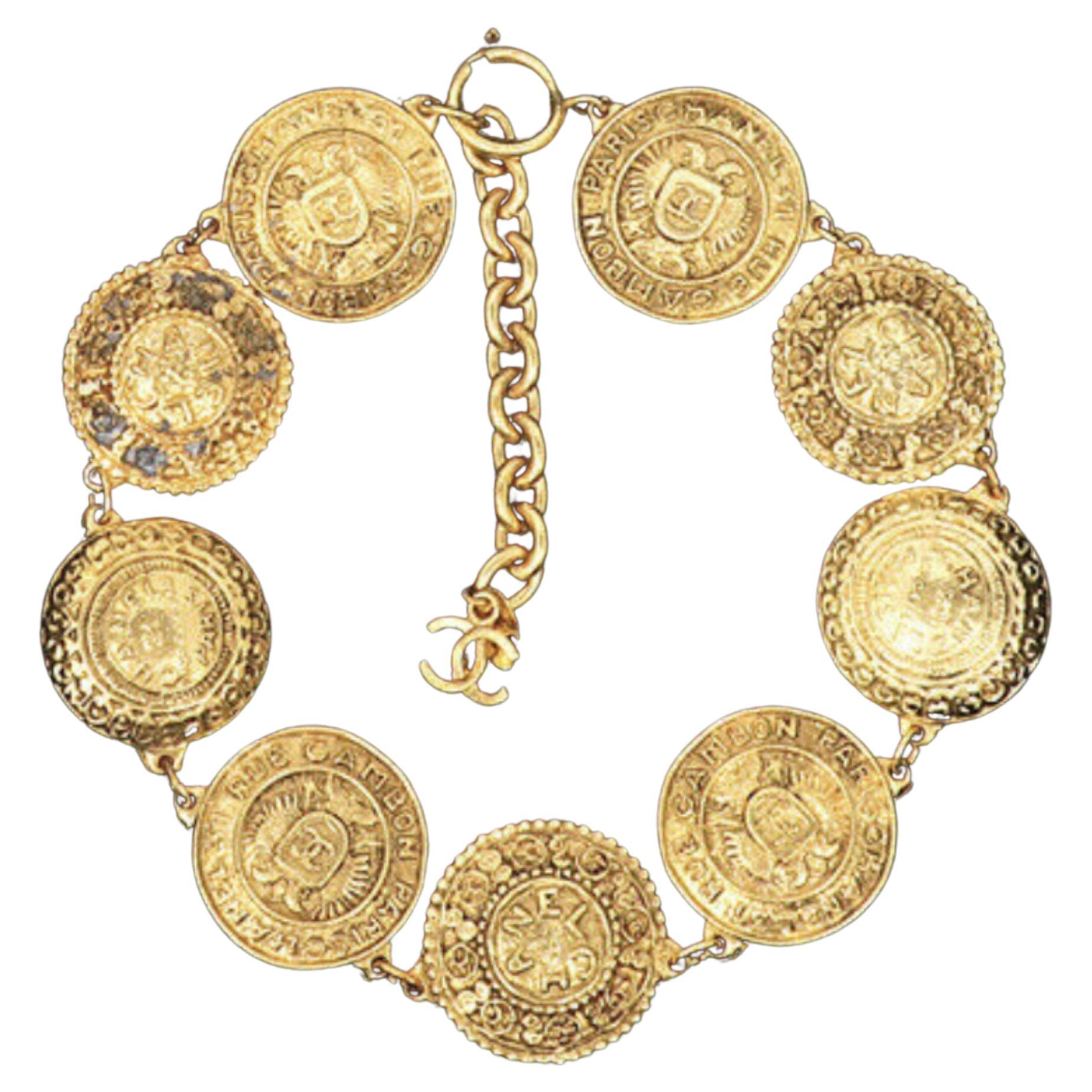 Vintage Chanel Gold Plated Colored Gripoix Necklace