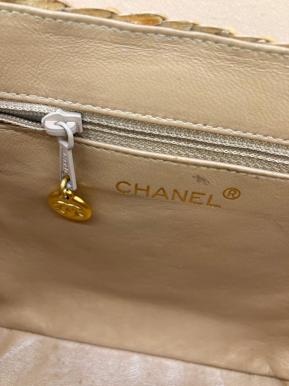 SELTENE VINTAGE Chanel Korbtasche aus Korbweide im Angebot 4