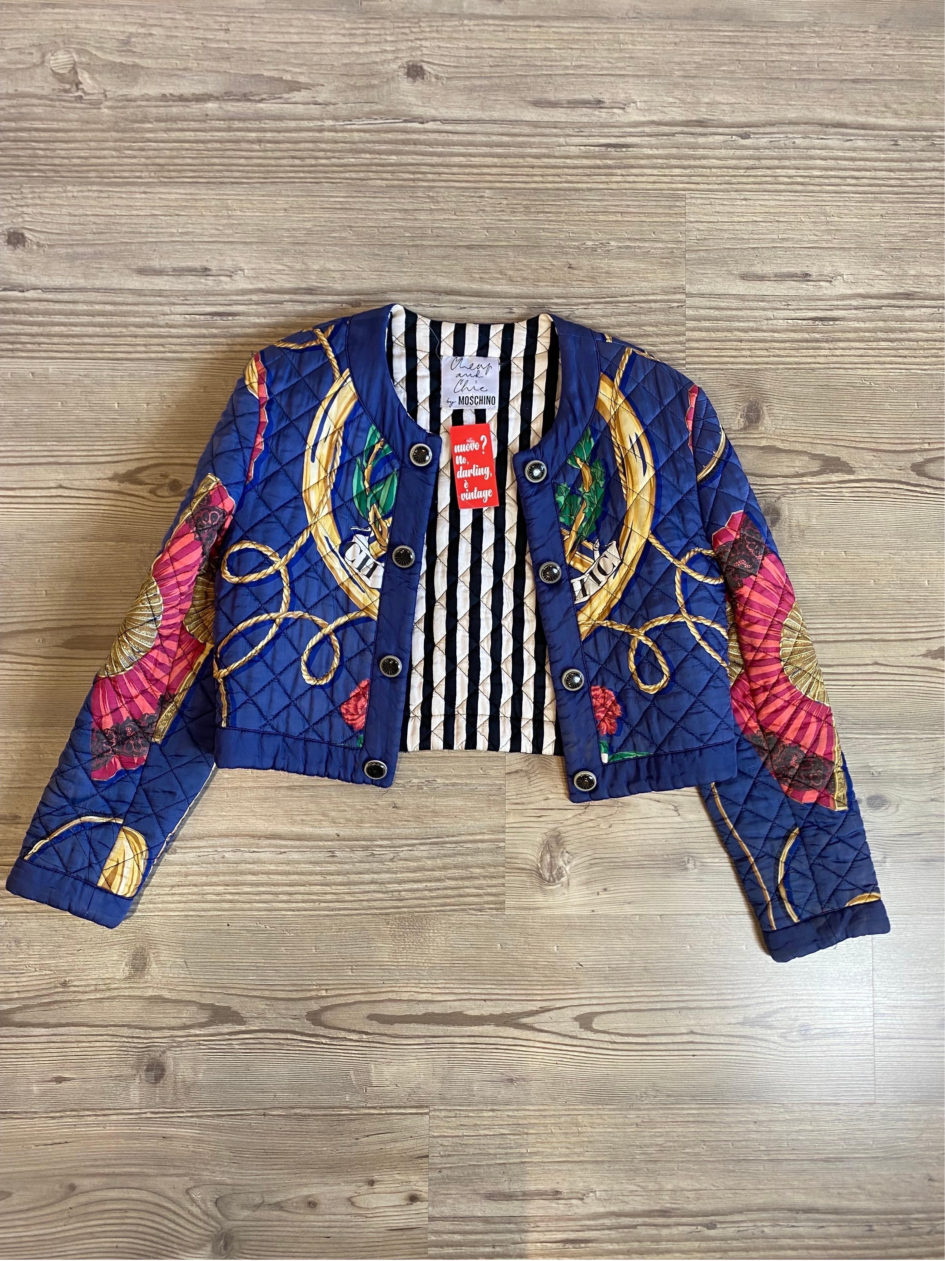 Rare Vintage Cheap and Chic jacket Moschino For Sale 3