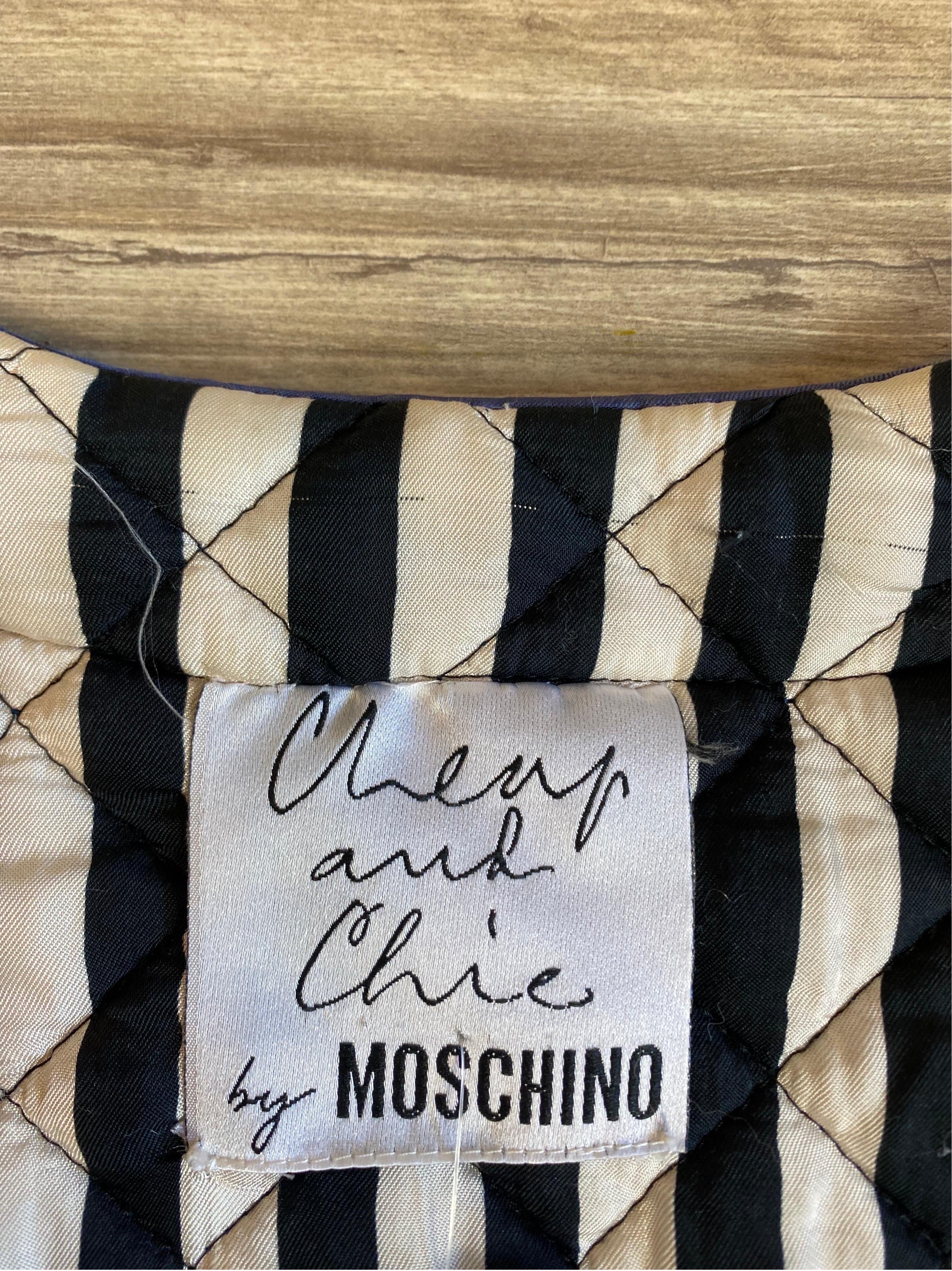 Rare Vintage Cheap and Chic jacket Moschino For Sale 3