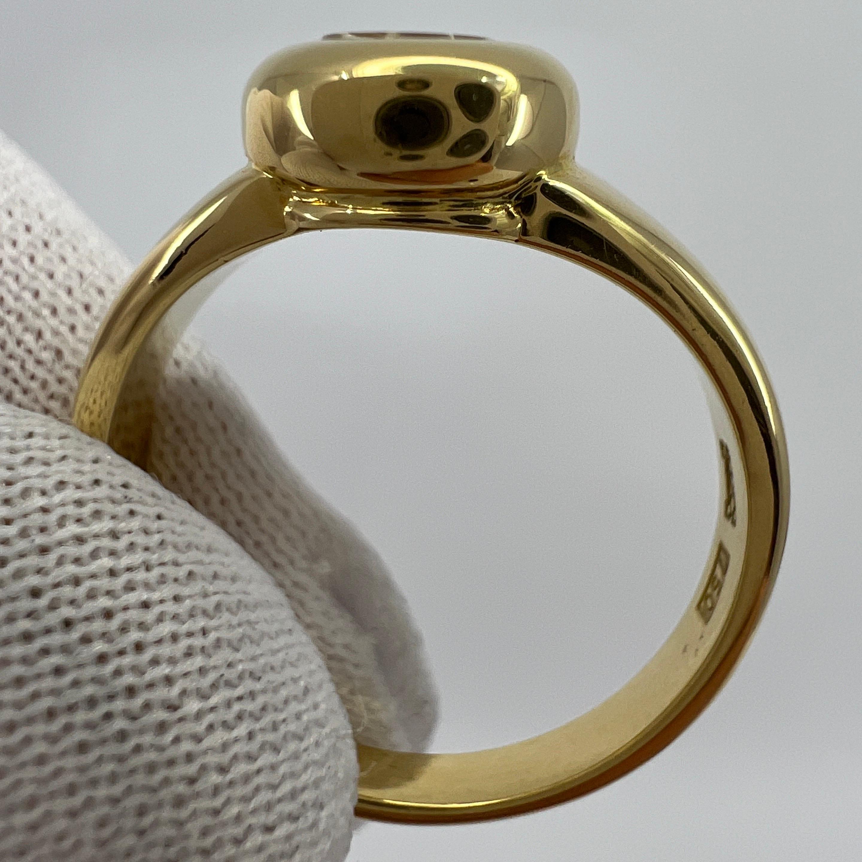 Seltener Vintage Chopard Happy Diamonds Birnenförmiger 18k Gelbgold Ring mit Schachtel im Angebot 3