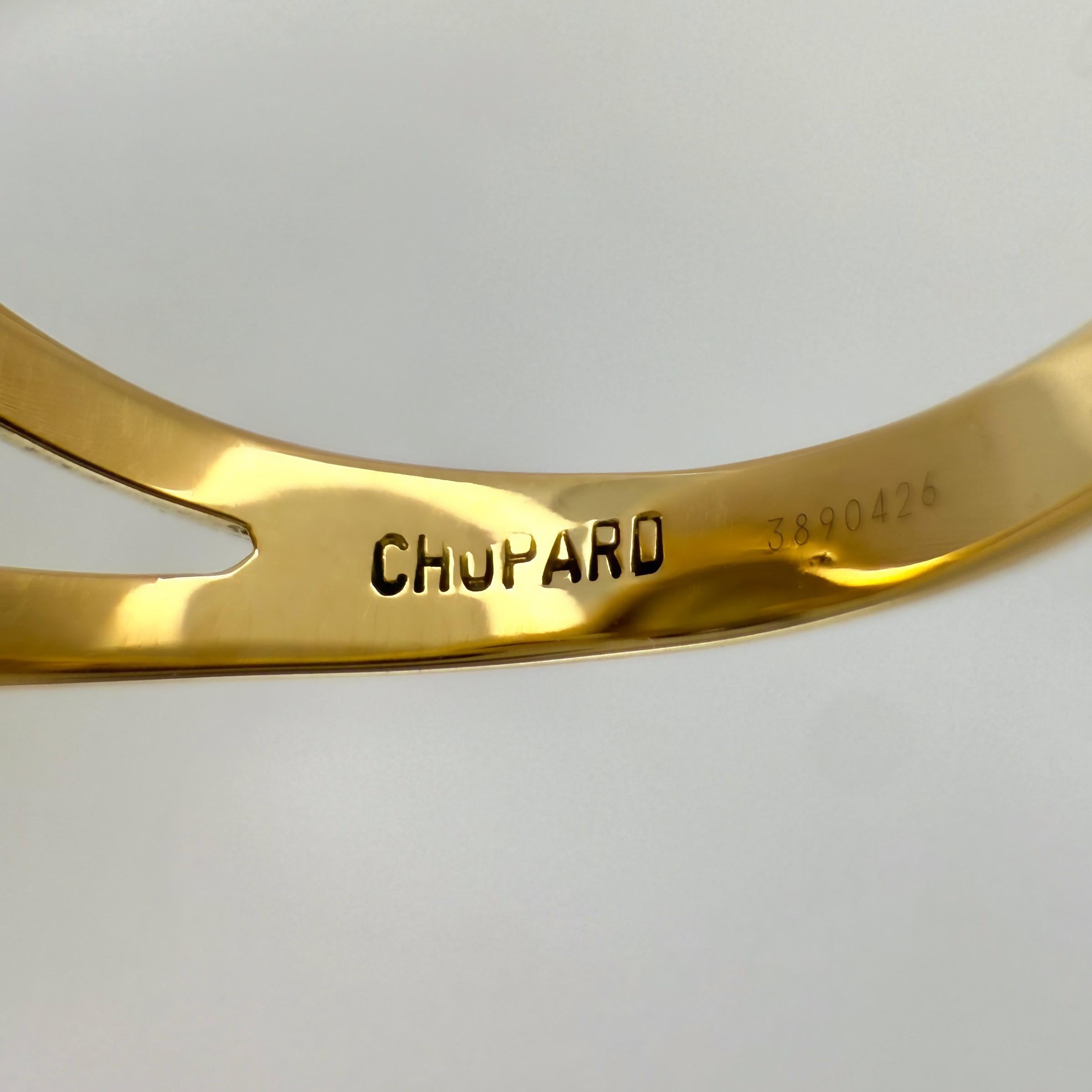 Raro anello d'epoca Chopard Oval Happy Diamonds con rubino e diamanti in oro giallo 18 ct. in vendita 3