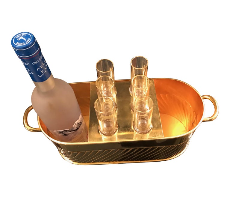 Rare Vintage Christian Dior Double Vodka Cooler with Glasses at 1stDibs