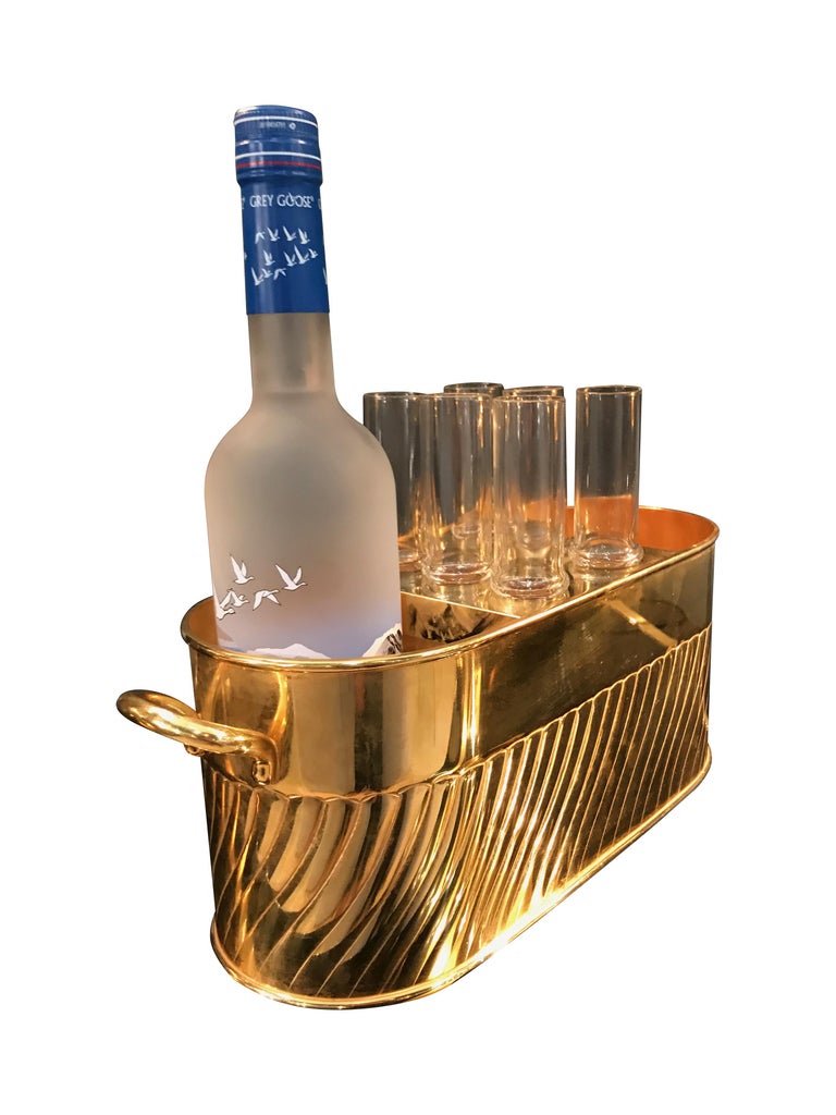 Rare Vintage Christian Dior Double Vodka Cooler with Glasses at 1stDibs